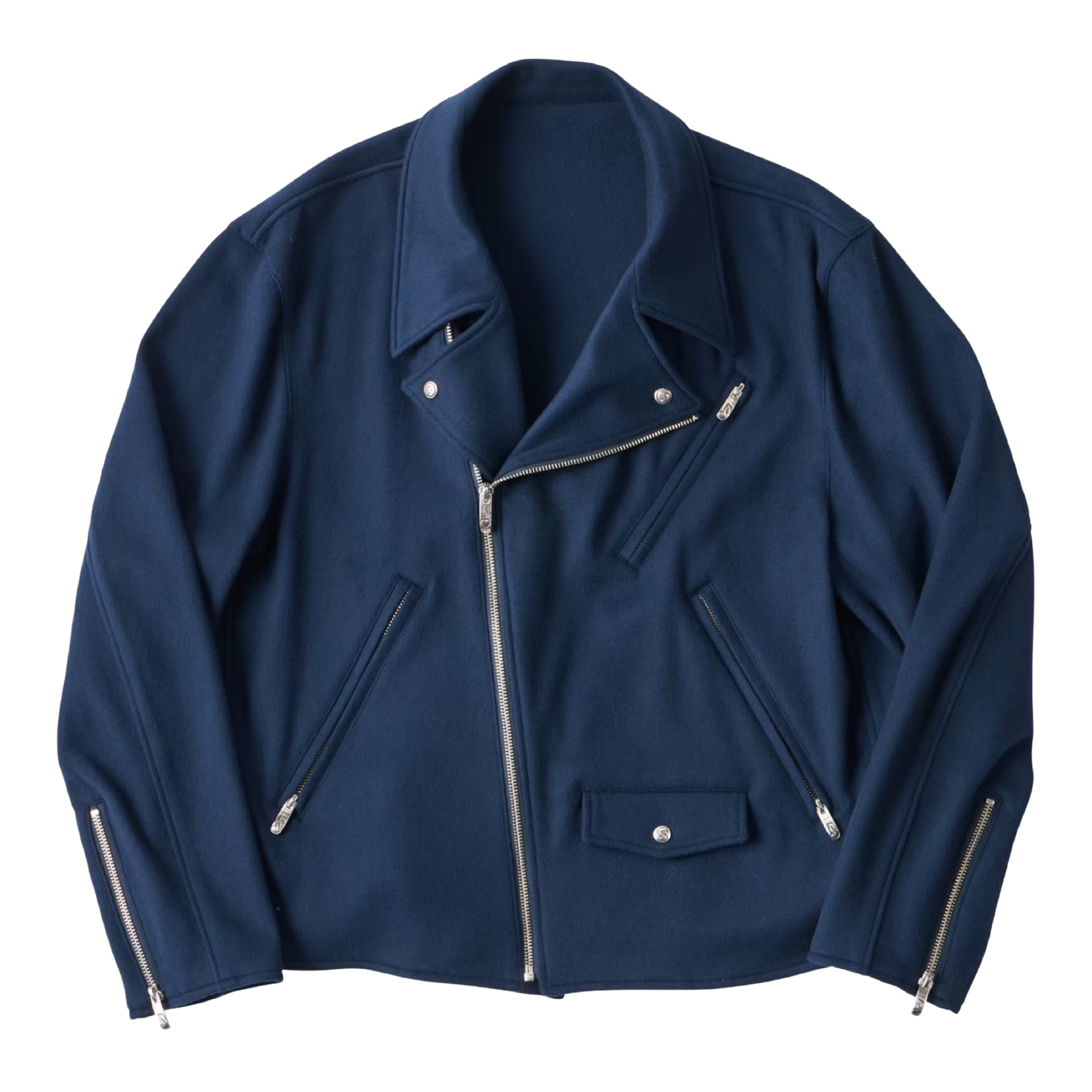 CASHMERE RIDERS JACKET W/LOVE&PEACE SILVER (BABY CASH)