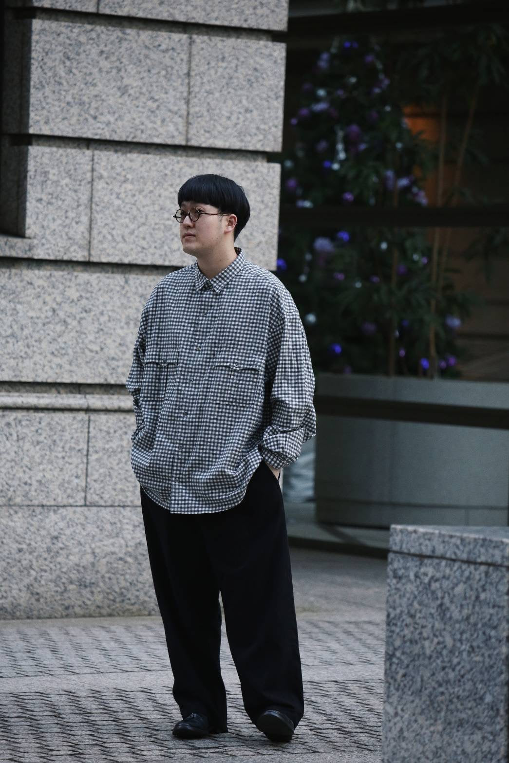 ROLL UP FLANNEL GINGHAM CHECK SHIRT