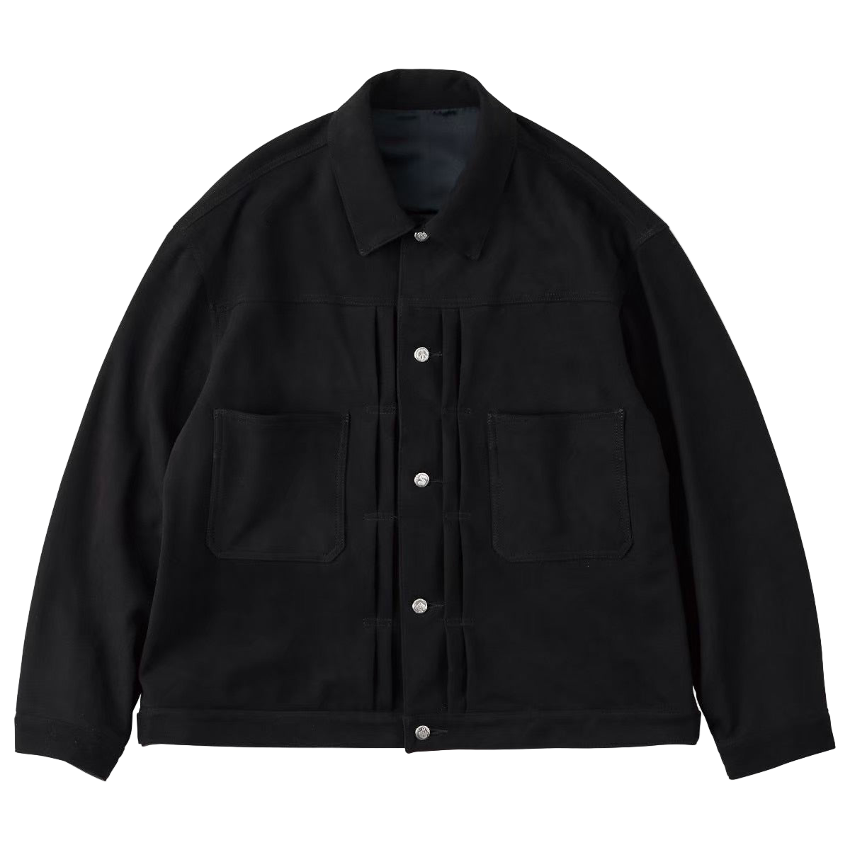 LEATHER SUEDE JACKET W / SILVER BUTTONS (ENTREFINO)
