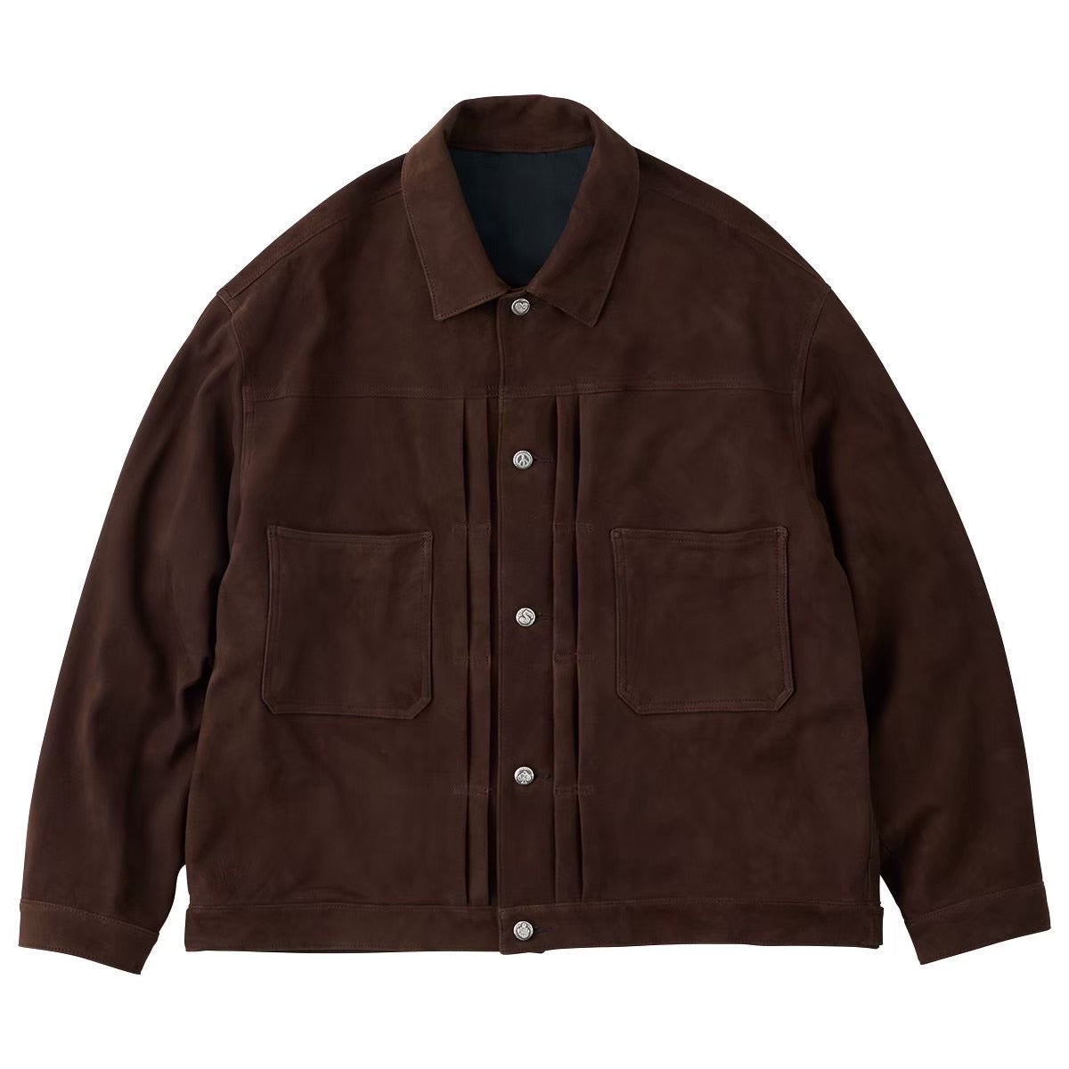 LEATHER SUEDE JACKET W / SILVER BUTTONS (ENTREFINO)