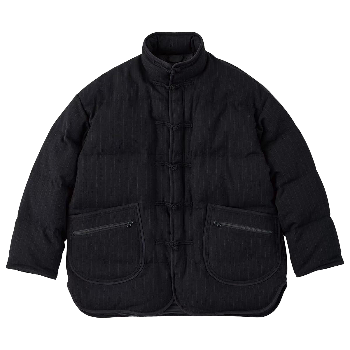 PIN STRIPE CHINESE DOWN JACKET