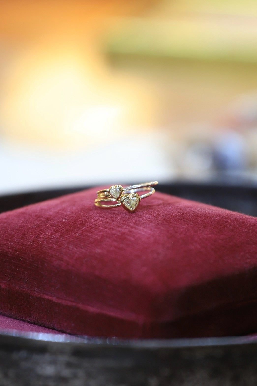 HEART DIAMOND NEEDLE RING Ⅱ