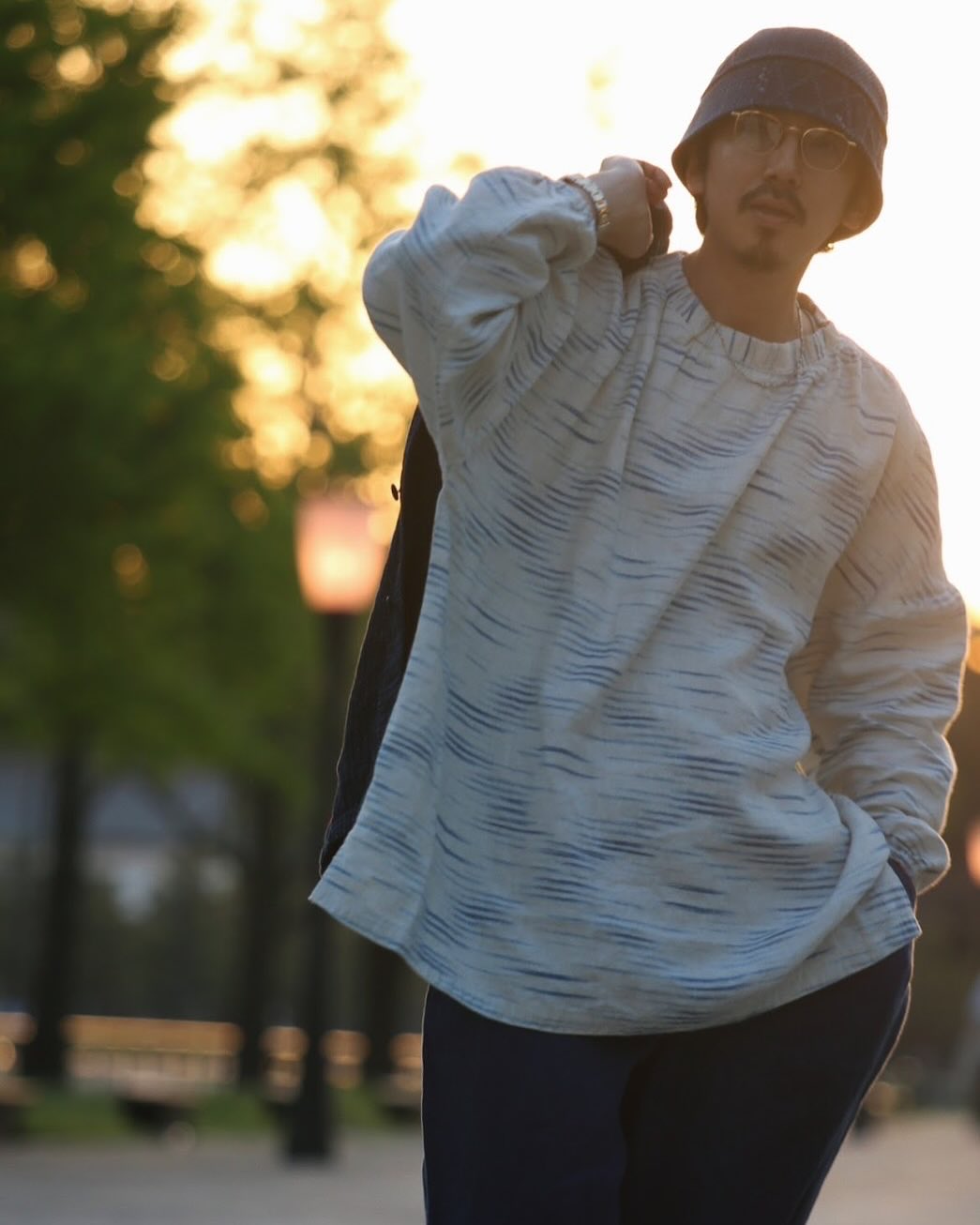 "PC EXCLUSIVE" OLD FRANCE INDIGO PRINT SMOCK