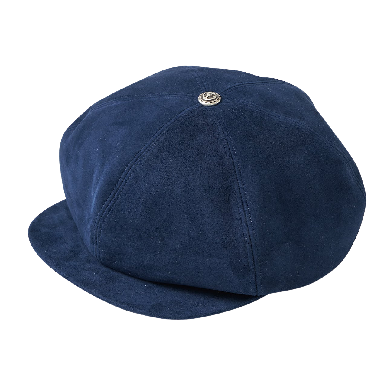 LEATHER SUEDE CASQUETTE W/SILVER BUTTON (ENTREFINO)