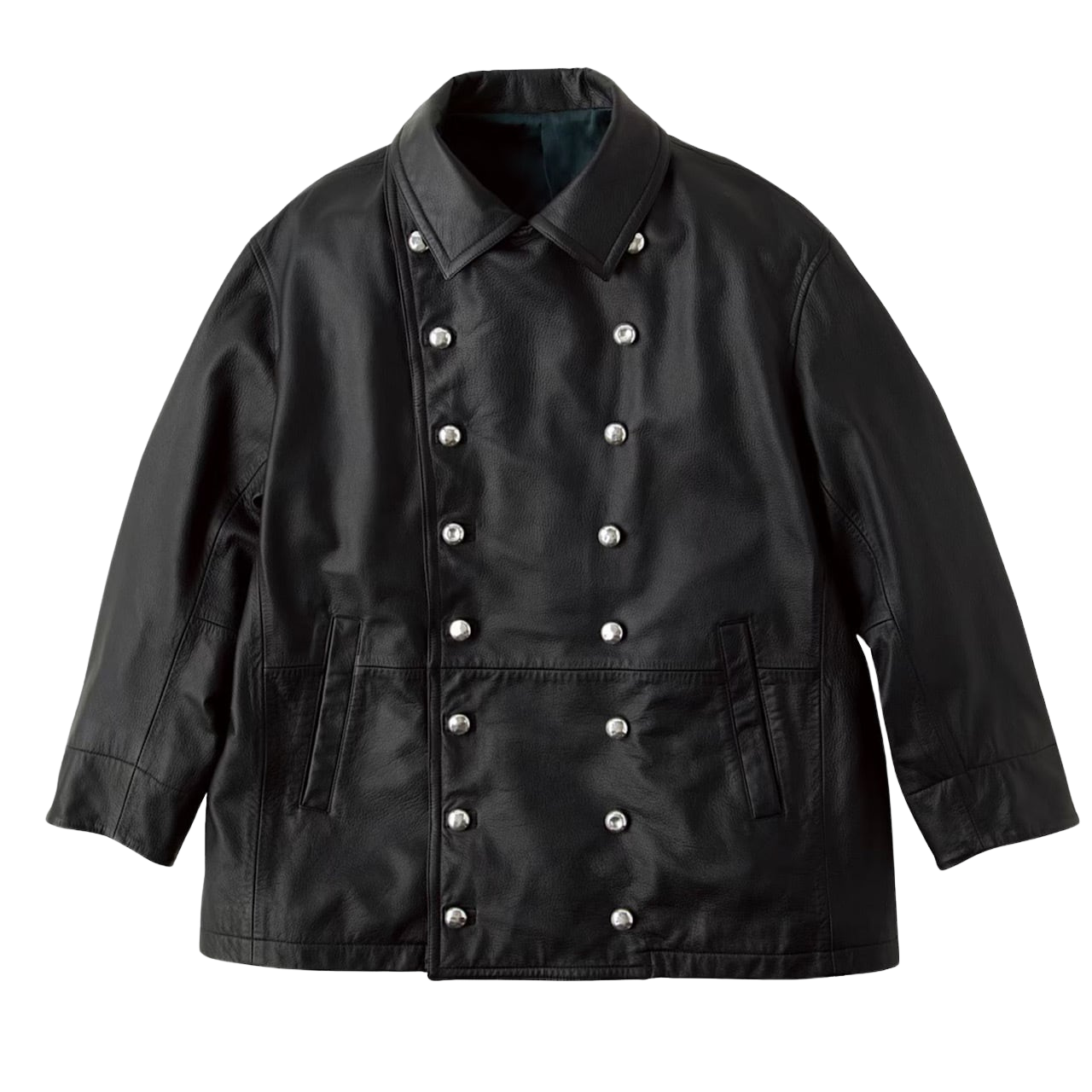 DEERSKIN ANCHOR JACKET W/SILVER BUTTONS