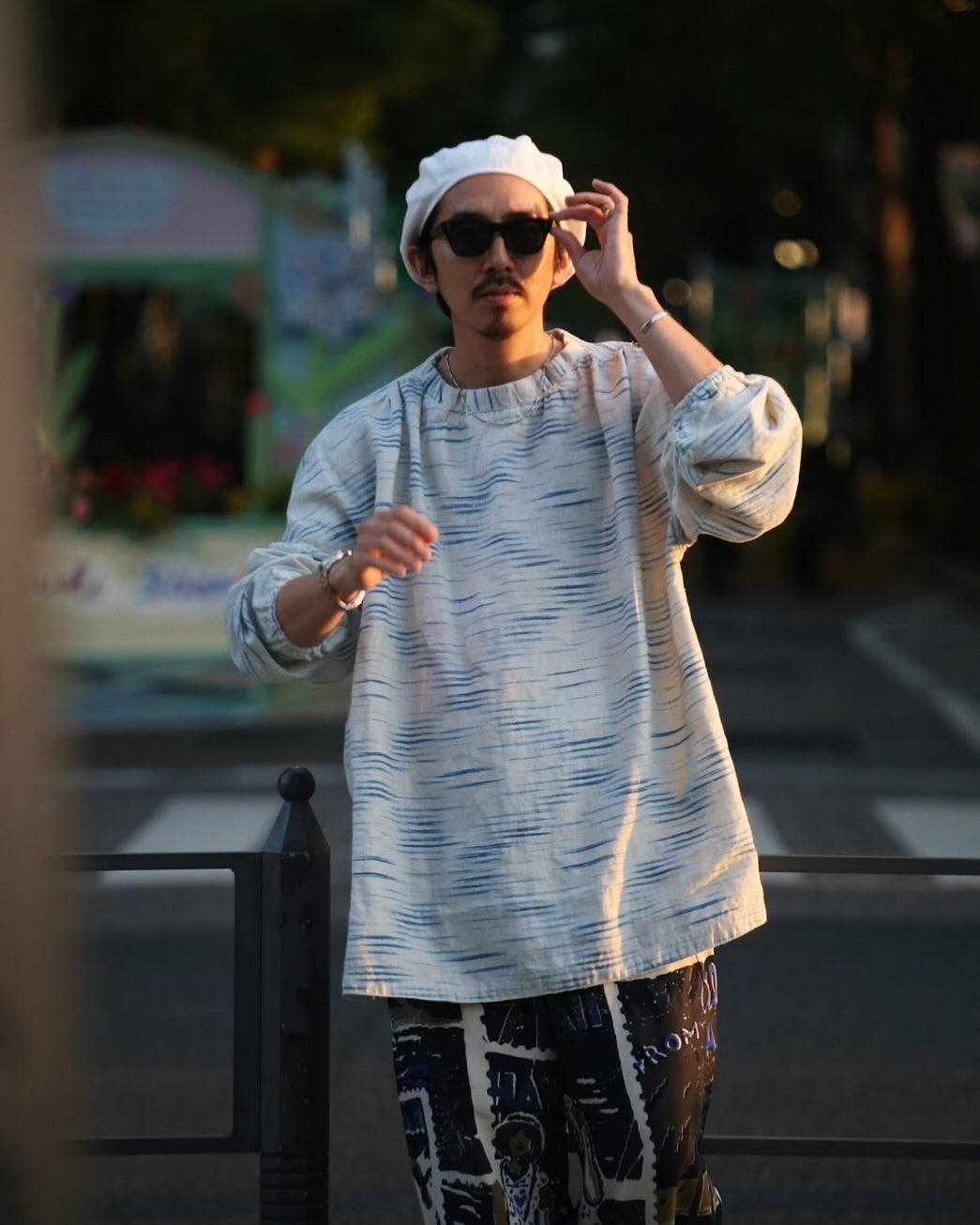 "PC EXCLUSIVE" OLD FRANCE INDIGO PRINT SMOCK