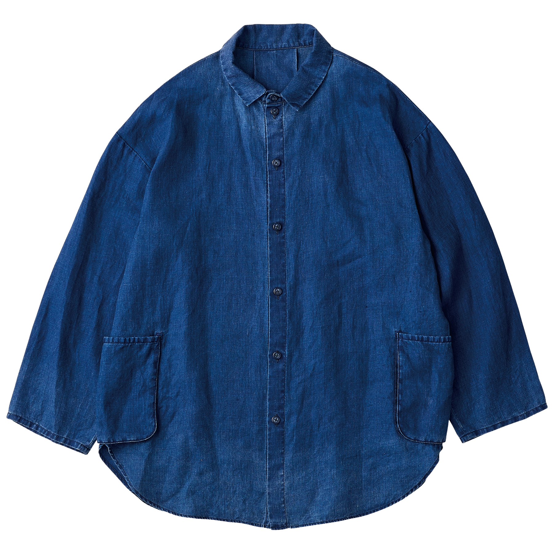INDIGO LINEN SHIRT JACKET