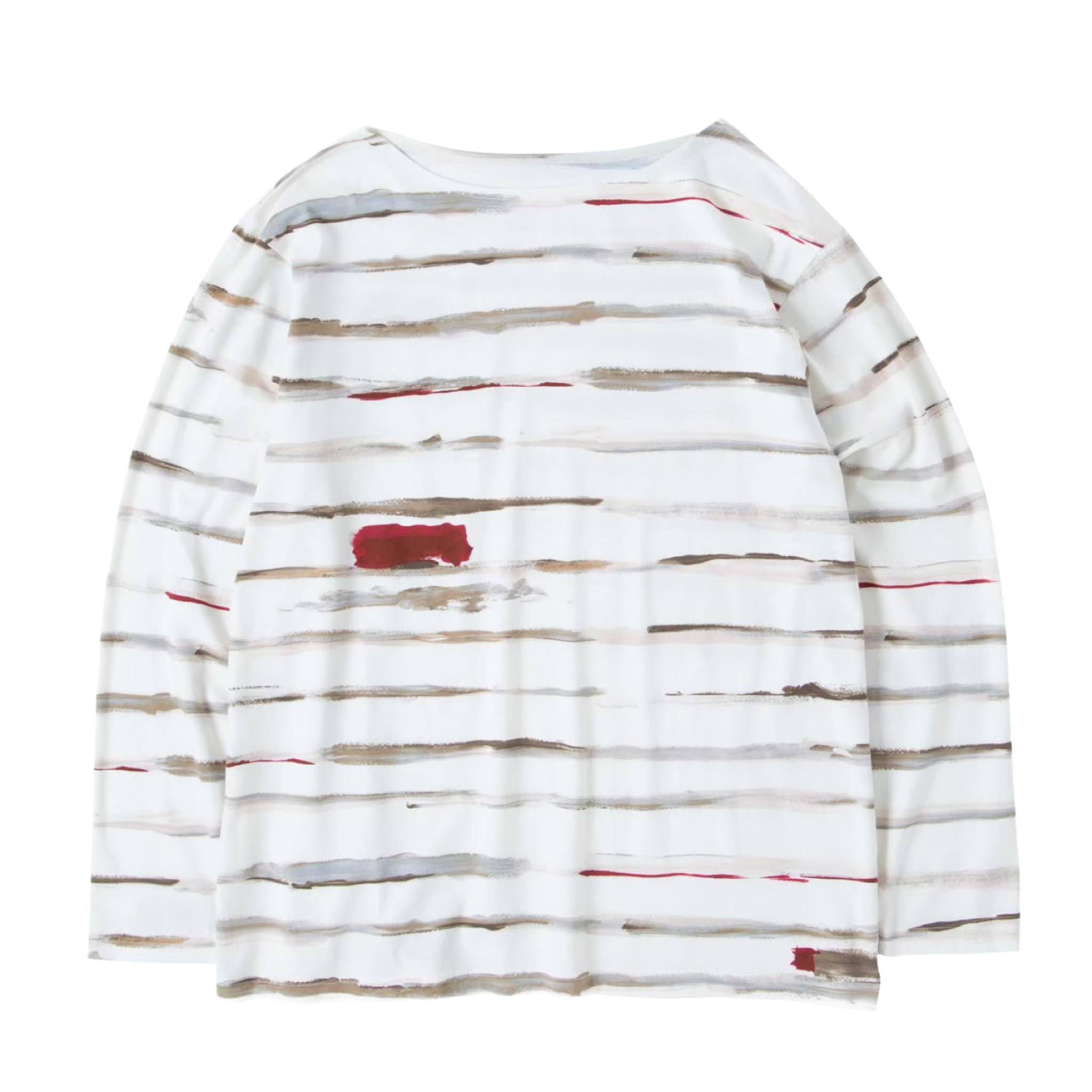 ARTIST BORDER BOAT NECK SHIRT -2023AW-