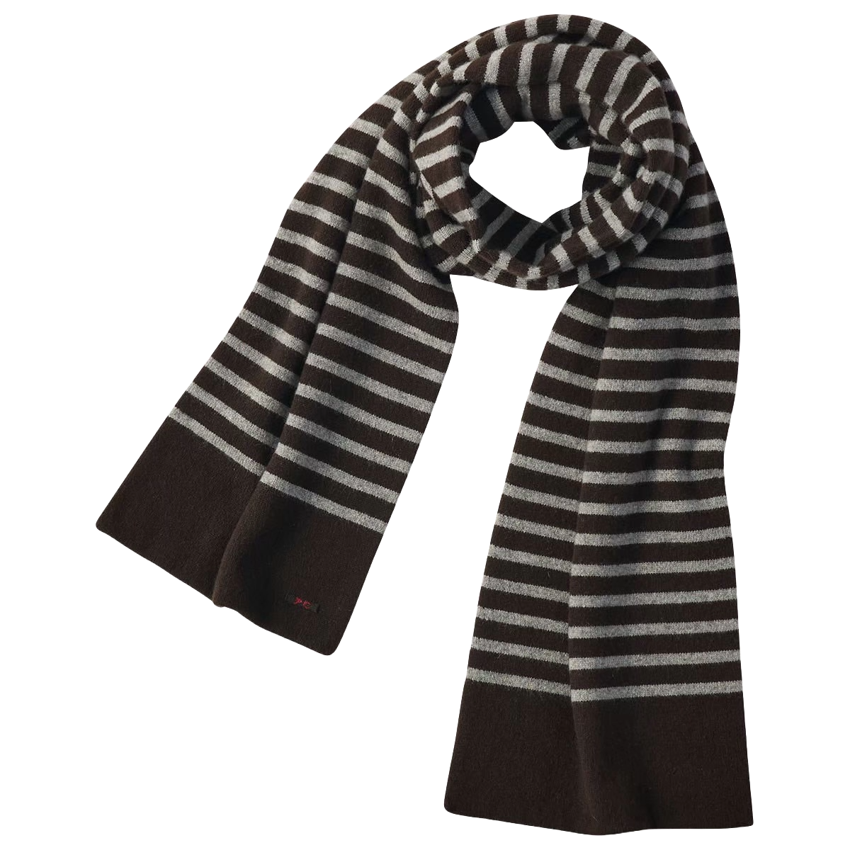 CASHMERE KNIT BORDER STOLE (BABY CASH)