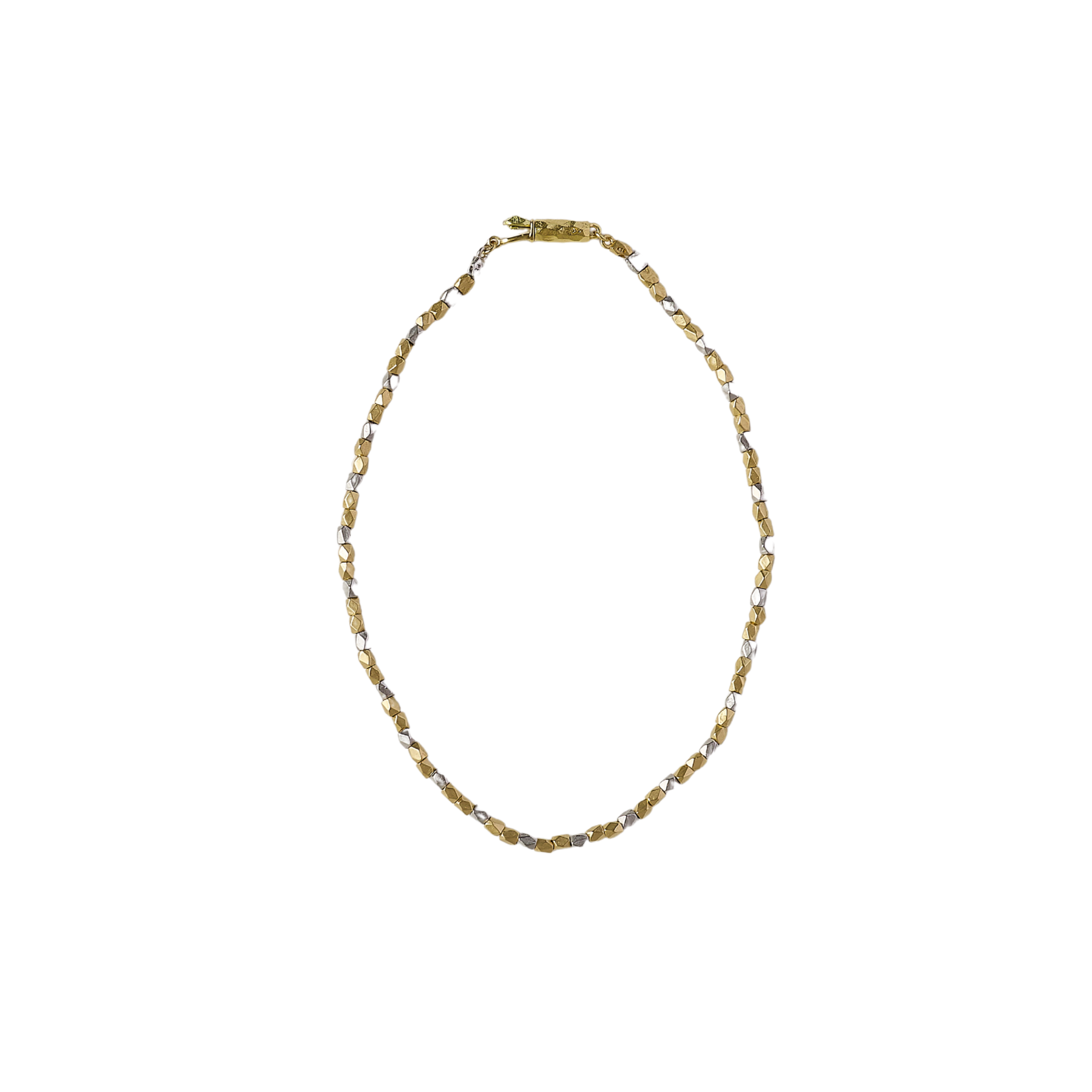 "GINZA EXCLUSIVE" ANTIQUE GOLD & PLATINUM BEADS BRACELET 6.5