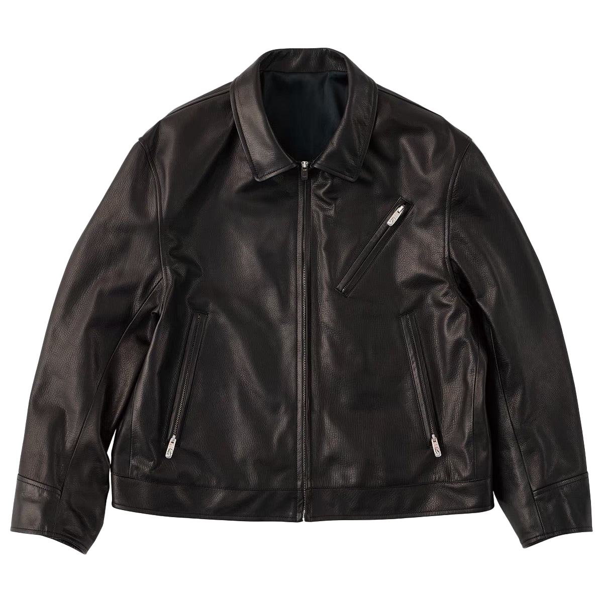 PC SINGLE RIDERS JACKET W / LOVE & PEACE SILVER