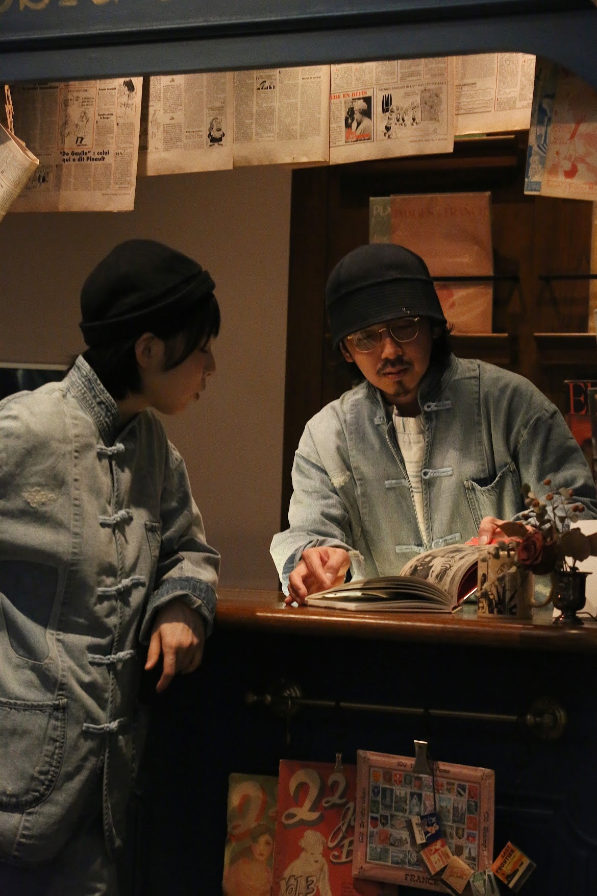 CANNERY ROW DENIM CHINESE JACKET