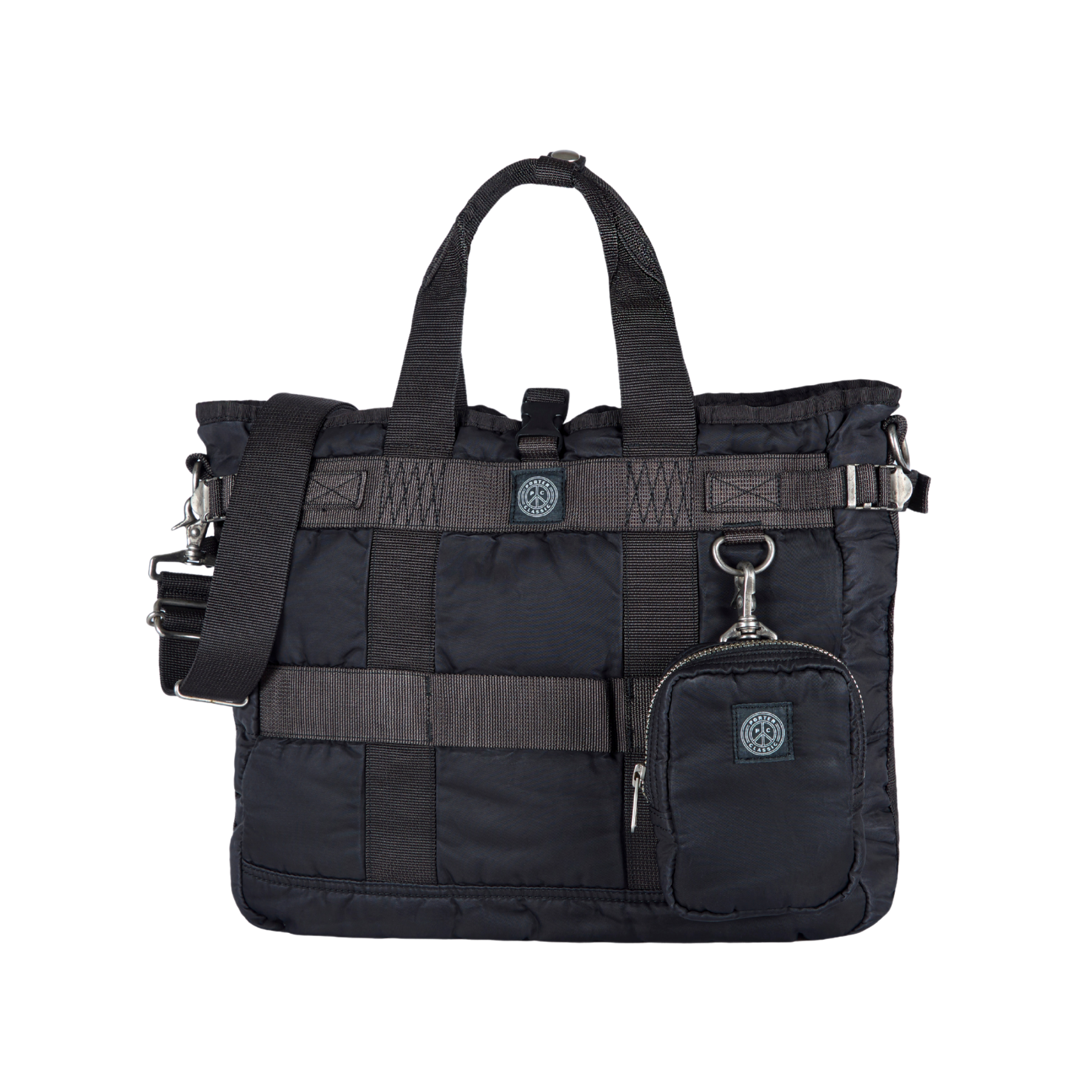 "GINZA EXCLUSIVE" SUPER NYLON TOTE BAG M -BLACK-