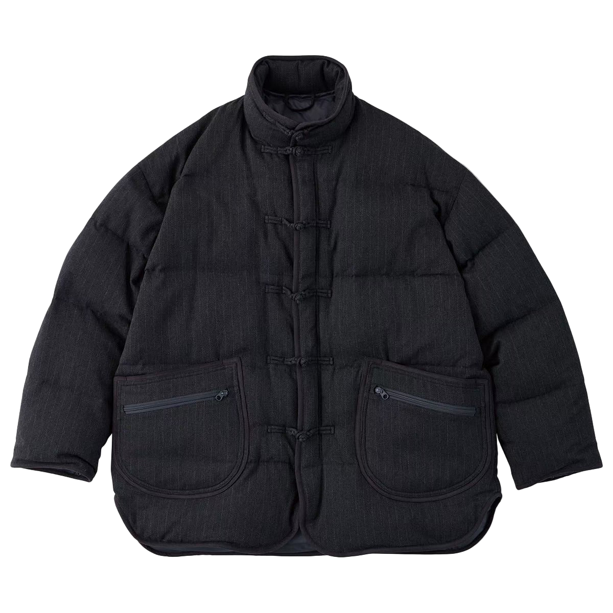 PIN STRIPE CHINESE DOWN JACKET