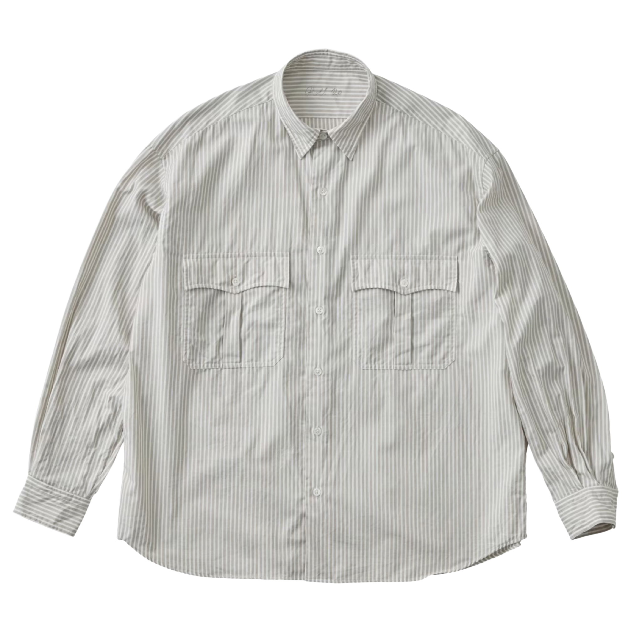 ROLL UP COTTON CASHMERE SHIRT STRIPE (ALUMO FABRIC)