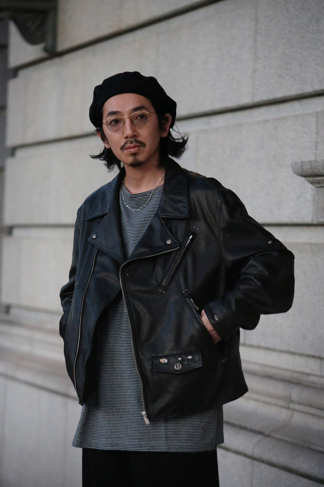 PC RIDERS JACKET W / LOVE & PEACE SILVER CUSTOM 001 (LIMITED)