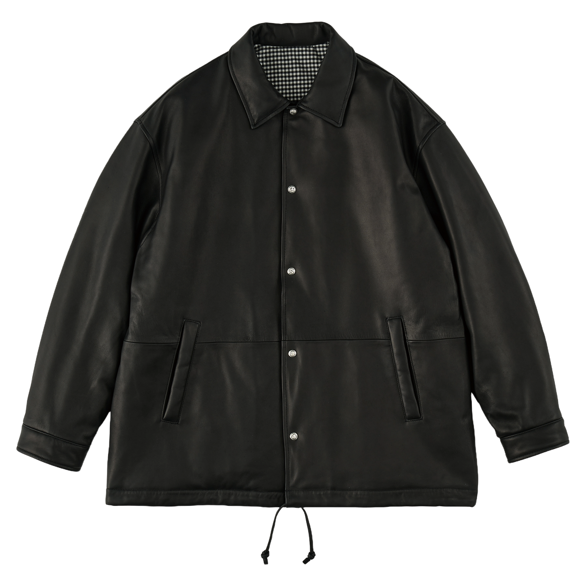 LEATHER COACH JACKET W / LOVE & PEACE SILVER (ENTREFINO)