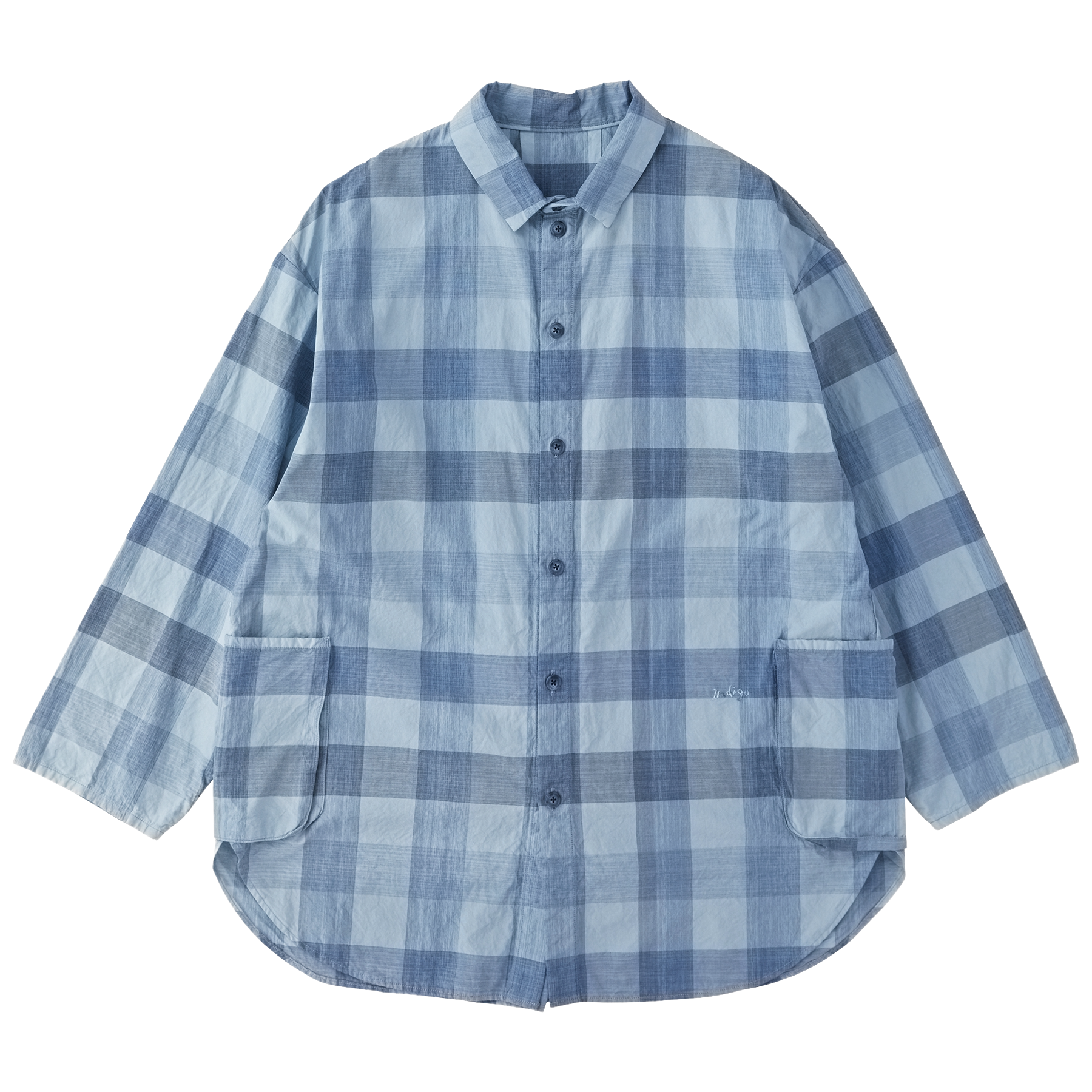 H/W INDIGO CHECK SHIRT JACKET
