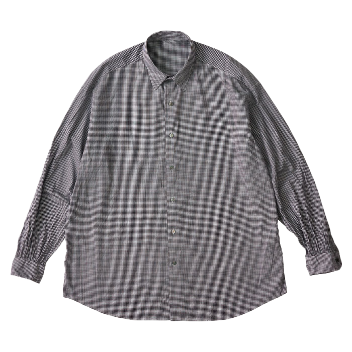 DIRECTOR’S GINGHAM CHECK  SHIRT (PC ORIGINAL 140/2) W/GOLD CUFFLINKS