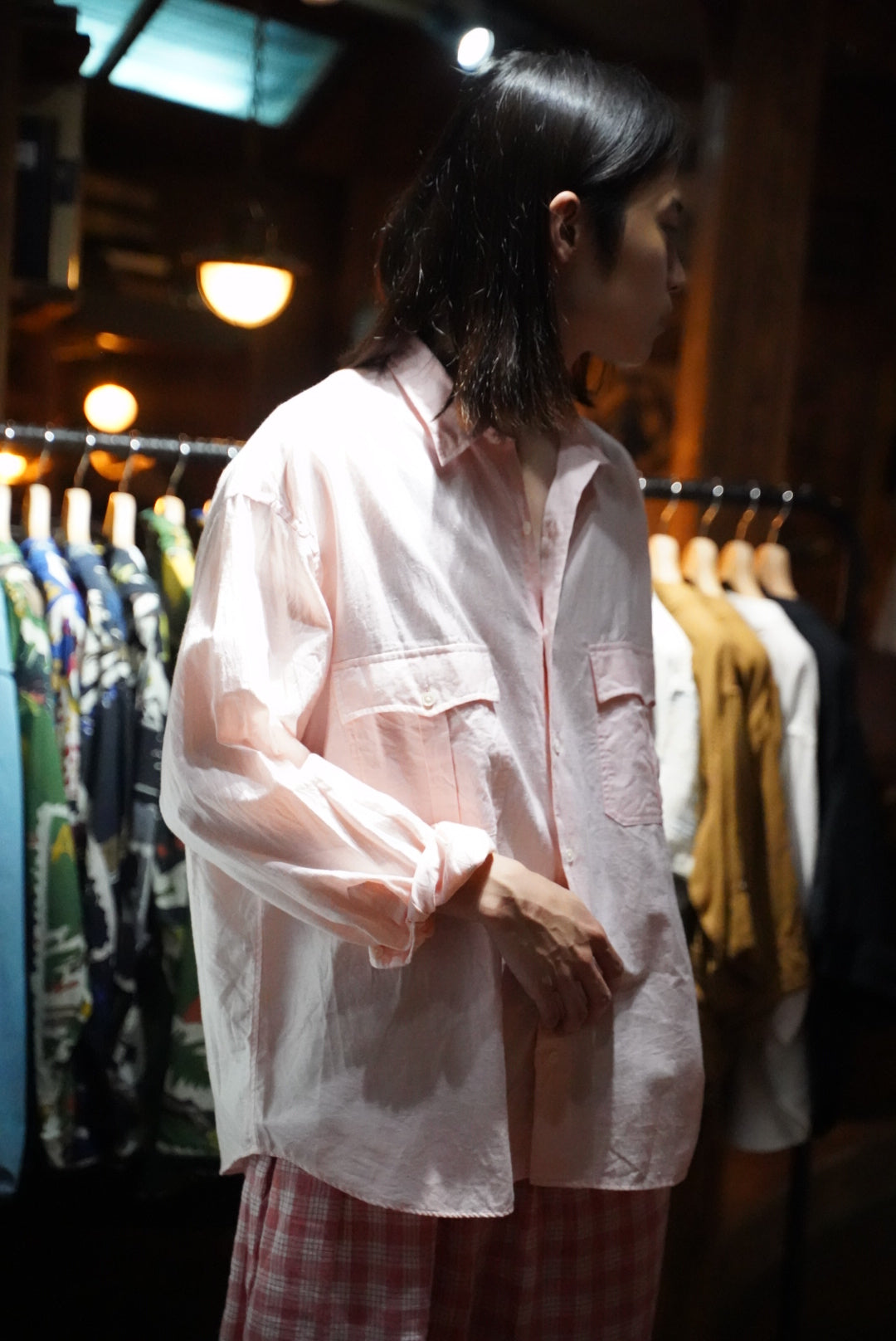 ROLL UP COTTON LINEN SHIRT (ALUMO)