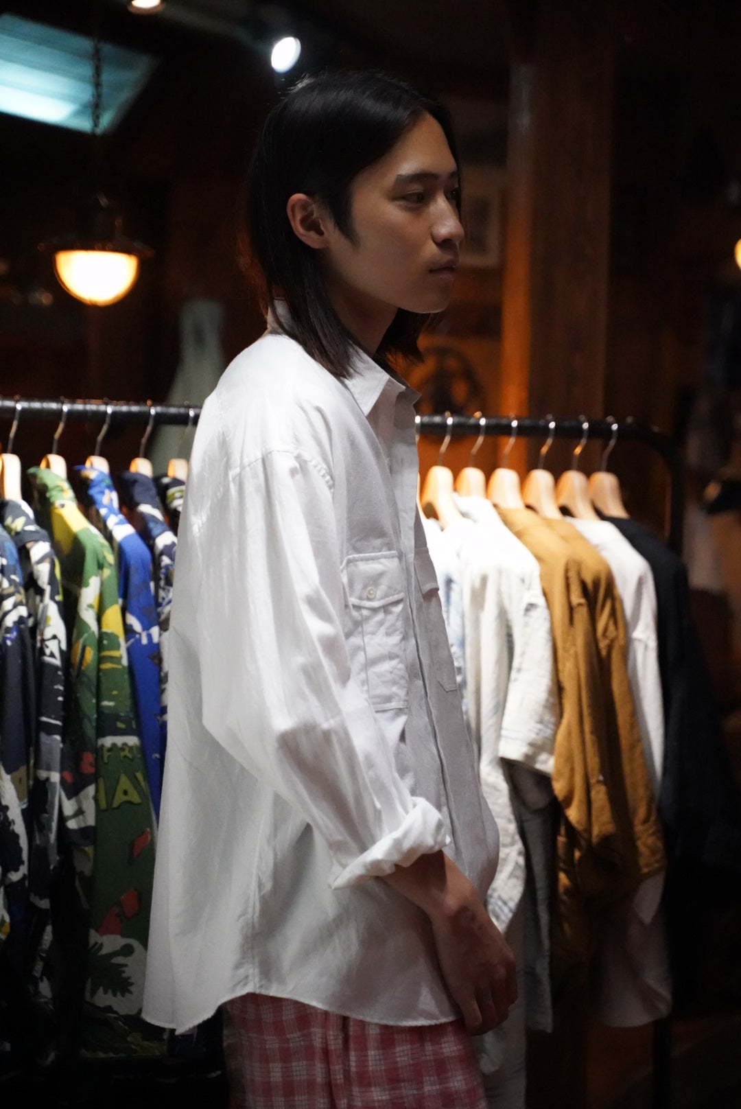 ROLL UP COTTON LINEN SHIRT (ALUMO)