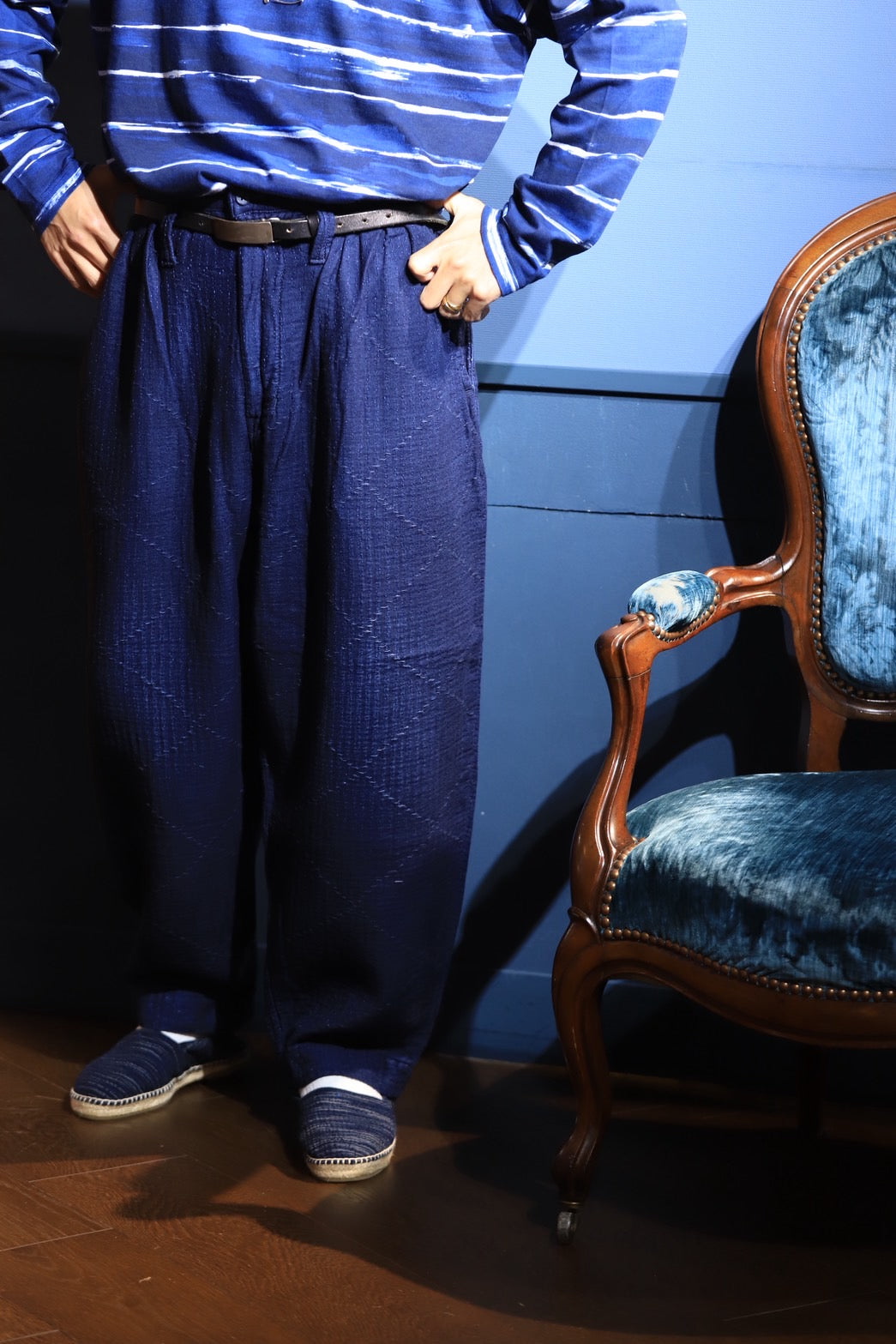 SEA ISLAND SASHIKO BEBOP PANTS (LIMITED)