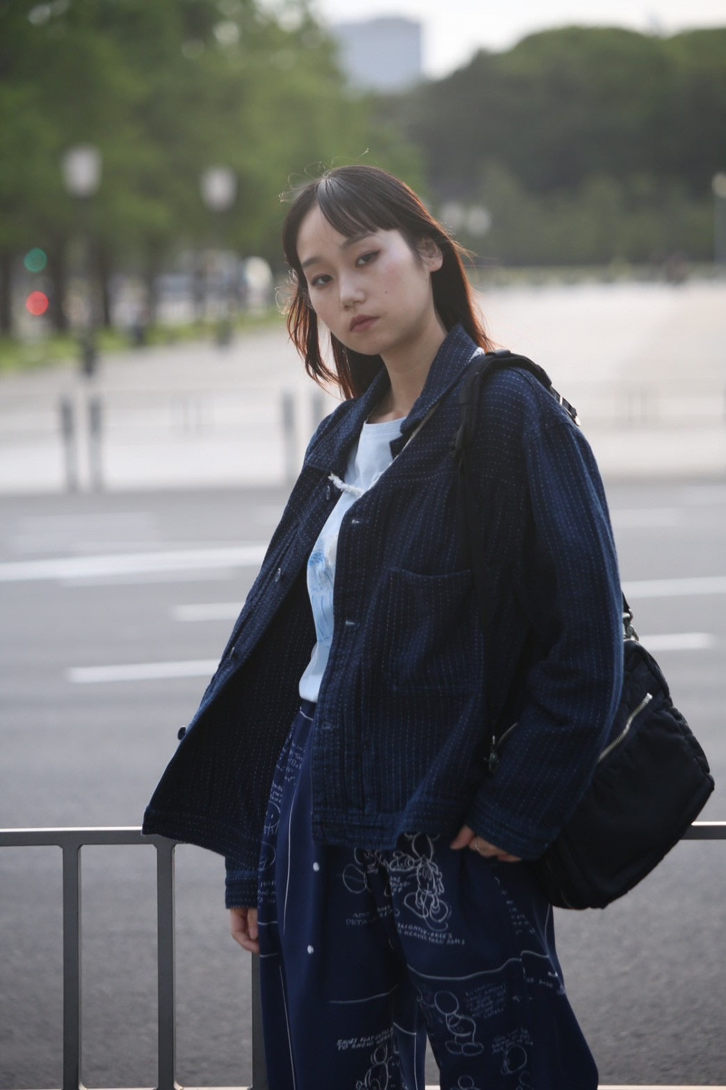 SASHIKO STRIPE SHORT JACKET