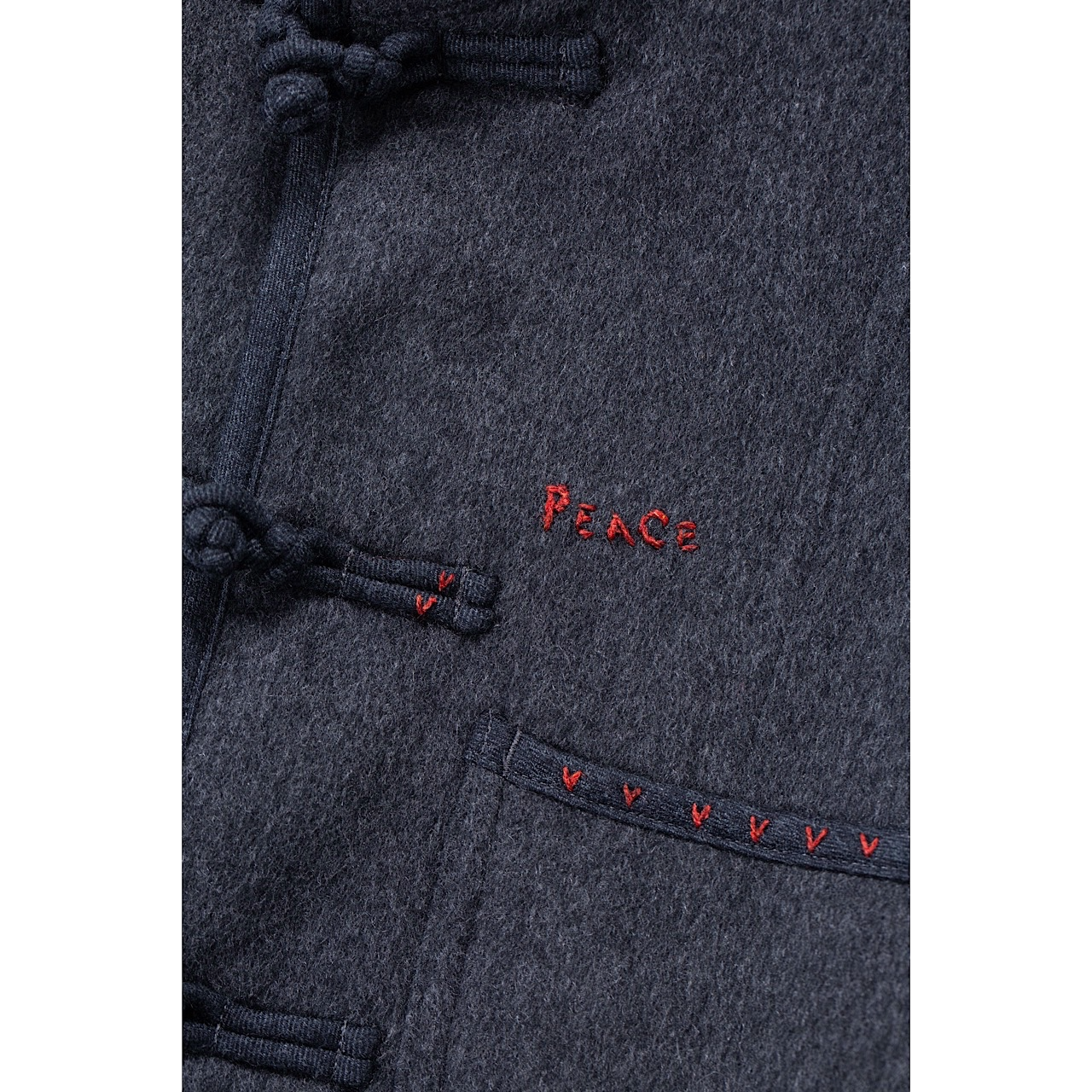 "GINZA EXCLUSIVE" H/W CASHMERE CHINESE JACKET HAND STITCH CUSTOM (BABY CASH)