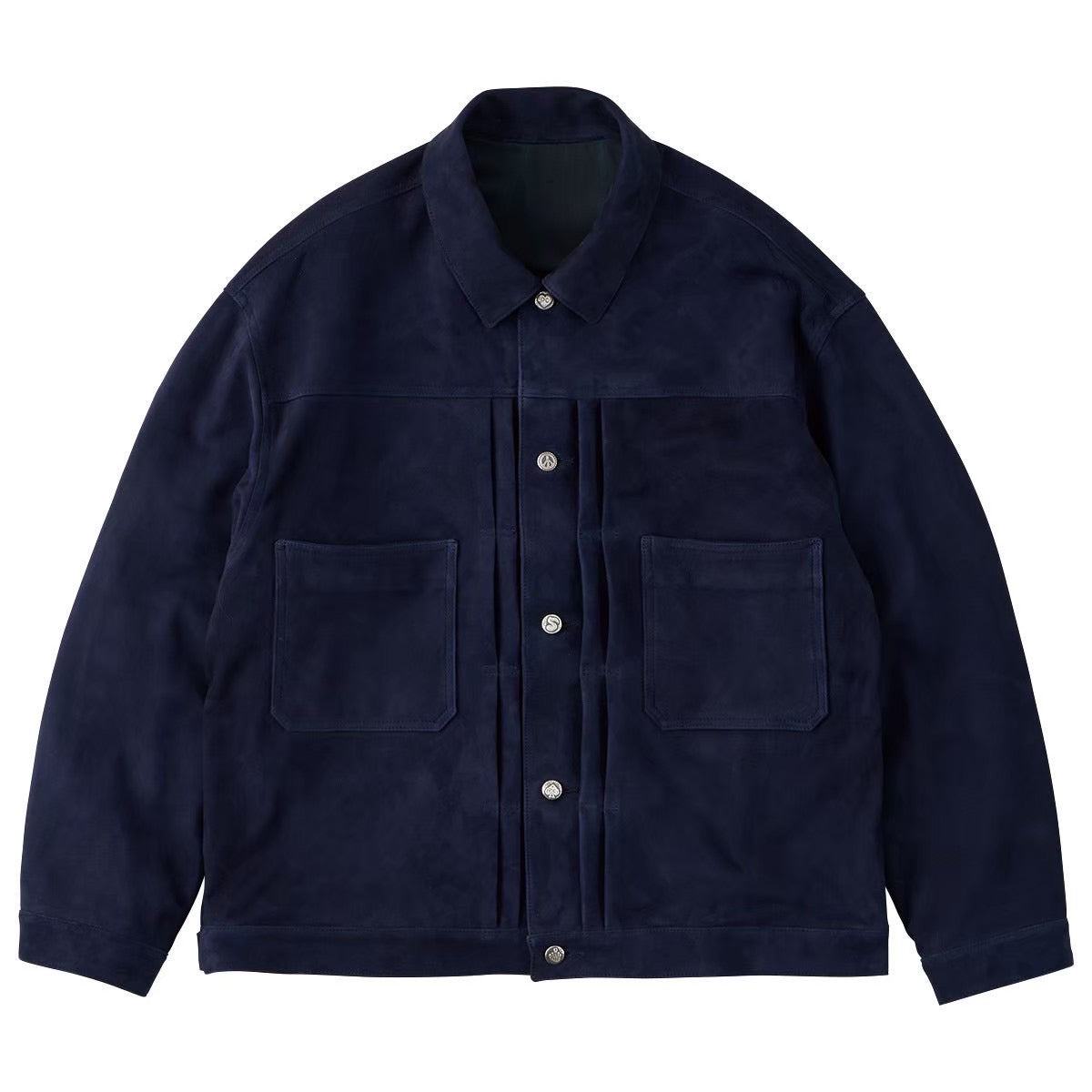 LEATHER SUEDE JACKET W / SILVER BUTTONS (ENTREFINO)