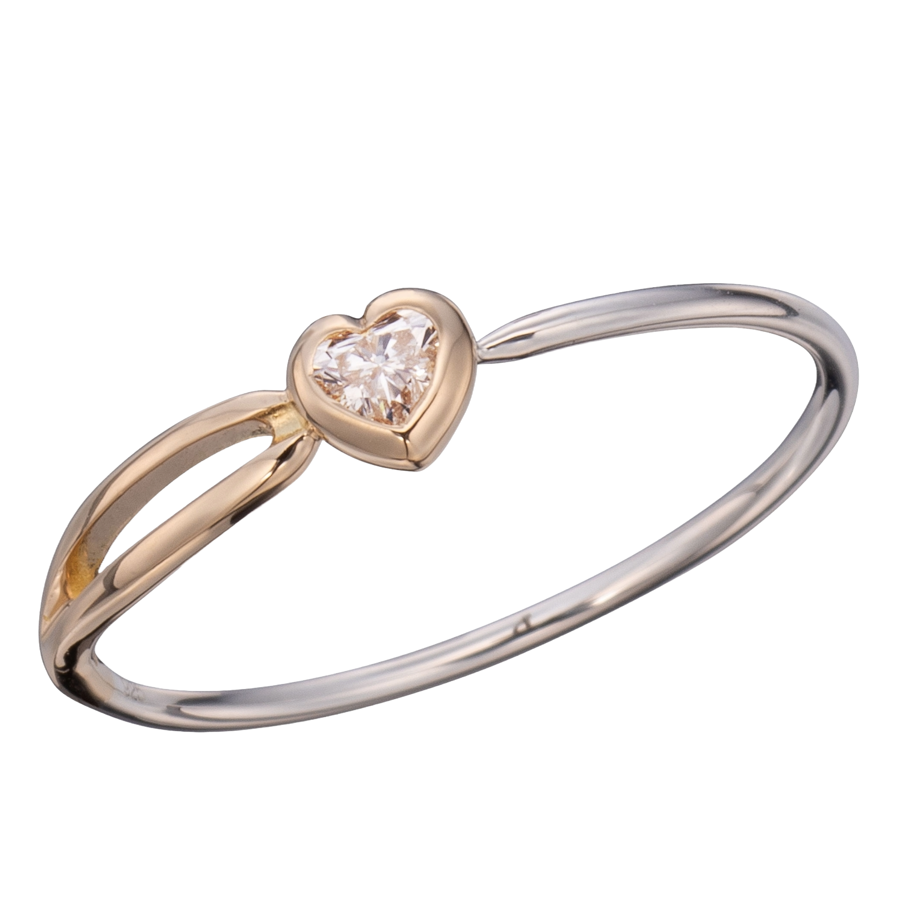 HEART DIAMOND NEEDLE RING Ⅱ