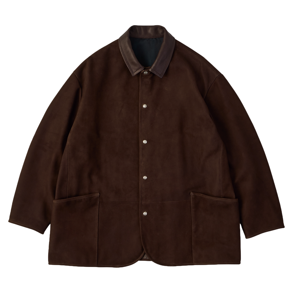 LEATHER SUEDE HORSE RIDING JACKET W / SILVER BUTTONS (ENTREFINO)