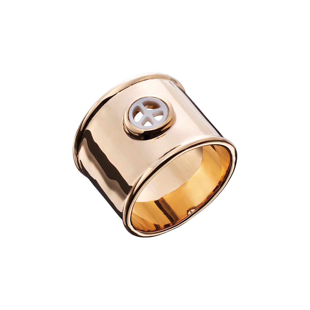 "GINZA EXCLUSIVE" PEACE INLAY GOLD RING