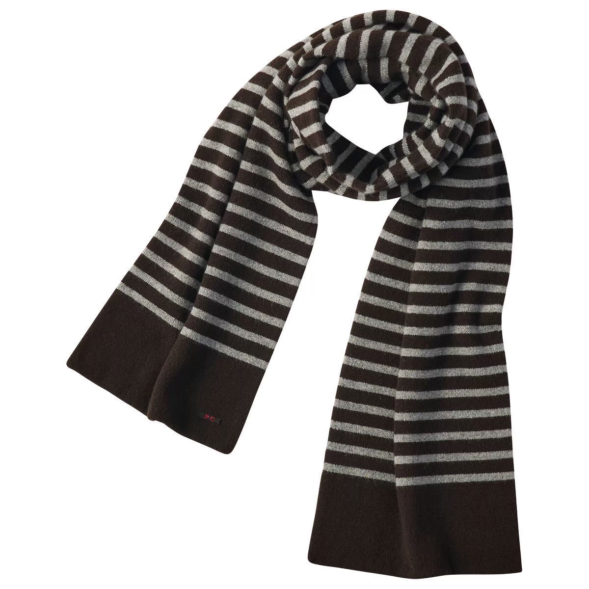 CASHMERE KNIT BORDER STOLE (BABY CASH)