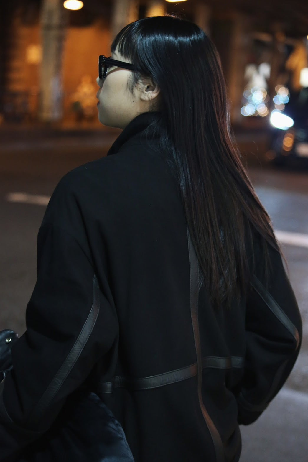 LEATHER SUEDE ZIP UP JACKET W / SILVER ZIPPER (ENTREFINO)