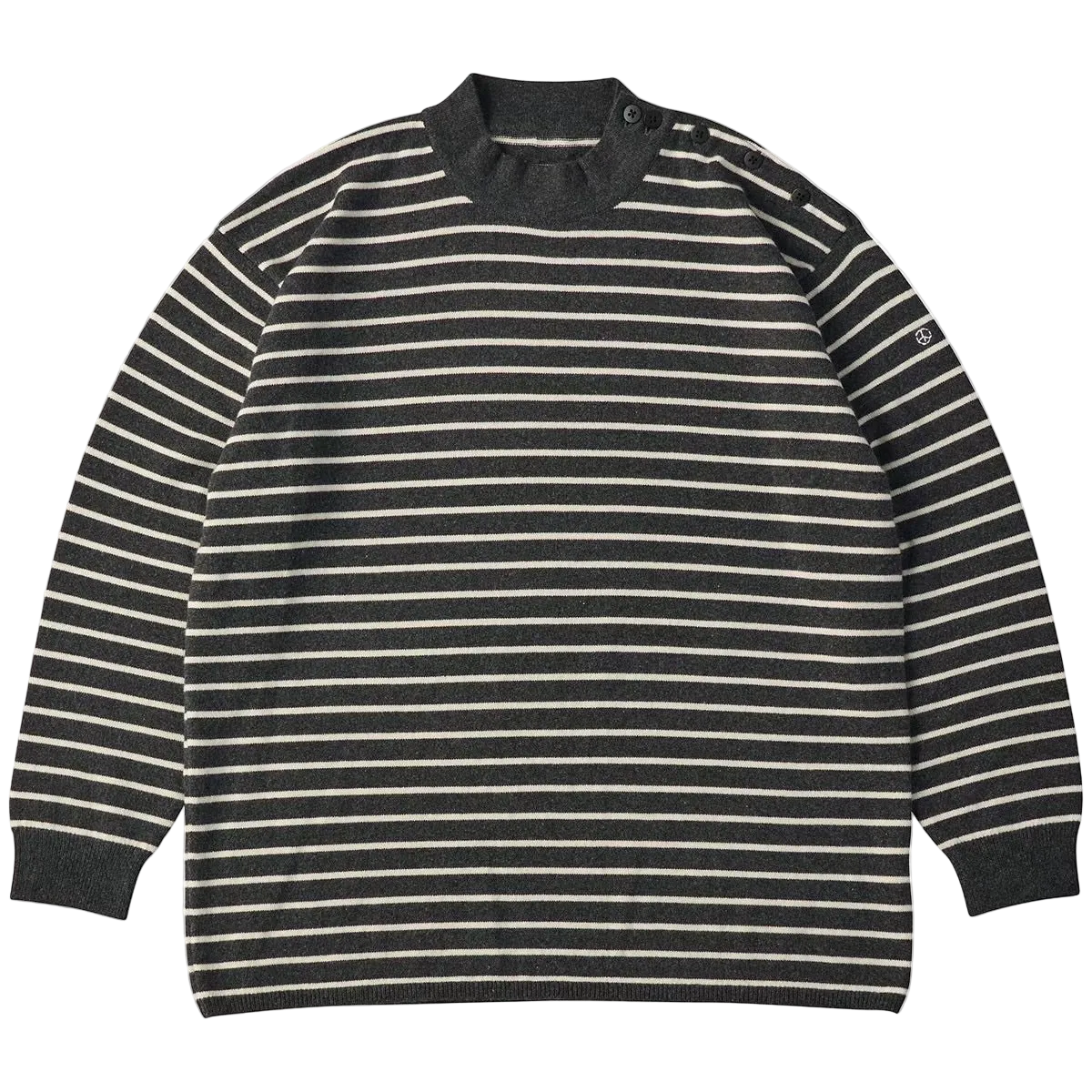 H/W CASHMERE KNIT PEACE BORDER MOCKNECK (BABY CASH)