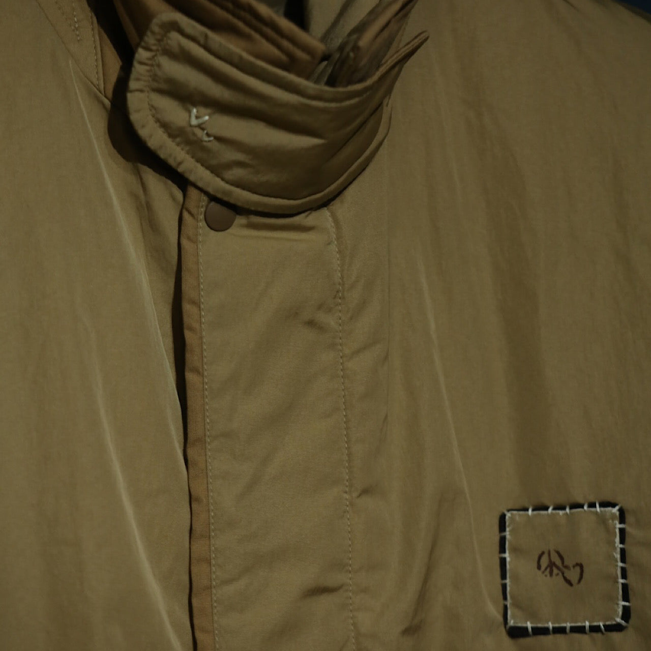 "GINZA EXCLUSIVE" H/W SHEEN NYLON BALCOLLAR COAT (PRIMALOFT) PATCHWORK CUSTOM