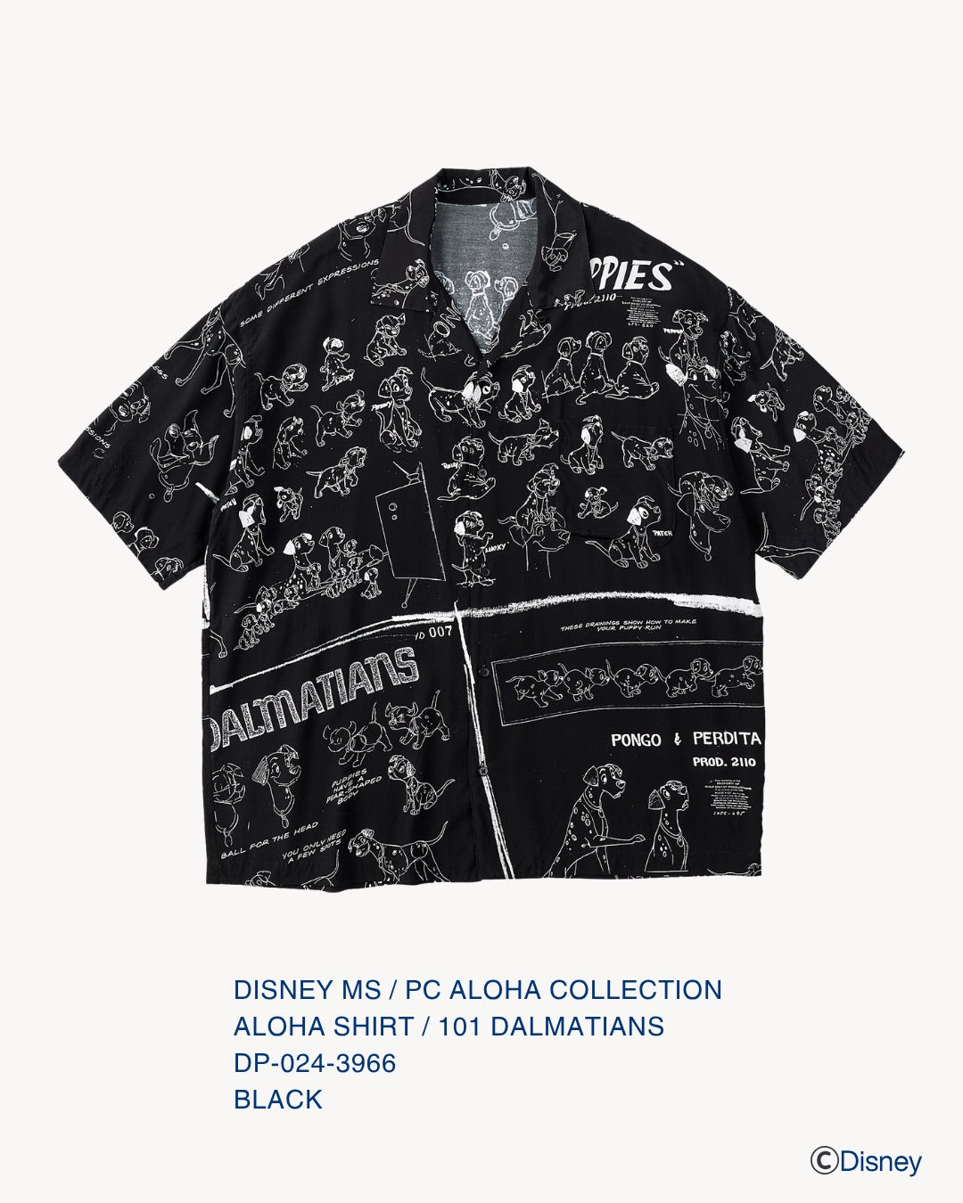 DISNEY MS / PC ALOHA COLLECTION ALOHA SHIRT / 101 DALMATIANS