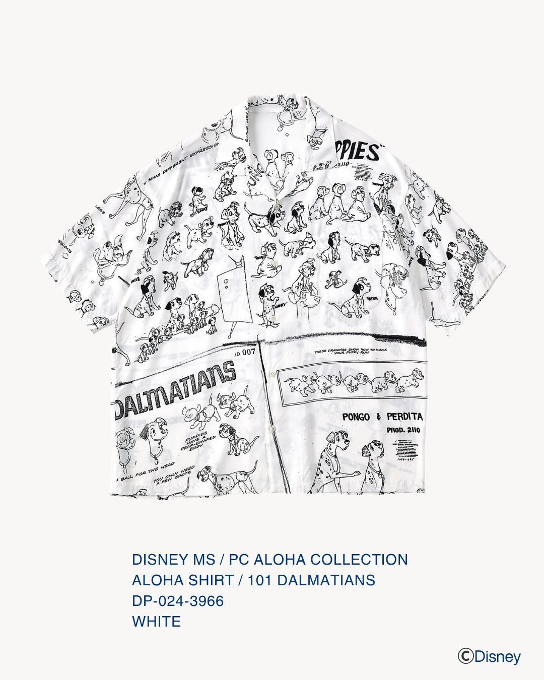 DISNEY MS / PC ALOHA COLLECTION ALOHA SHIRT / 101 DALMATIANS