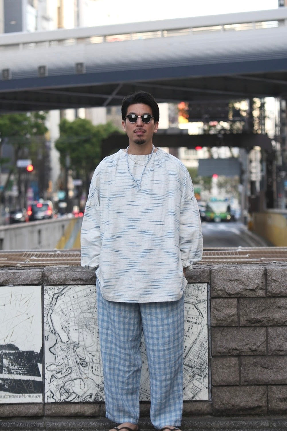 "PC EXCLUSIVE" OLD FRANCE INDIGO PRINT SMOCK
