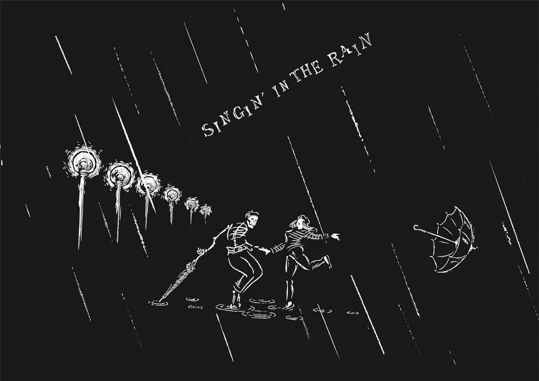 "BEAT SKULL IN THE RAIN" SHIRT