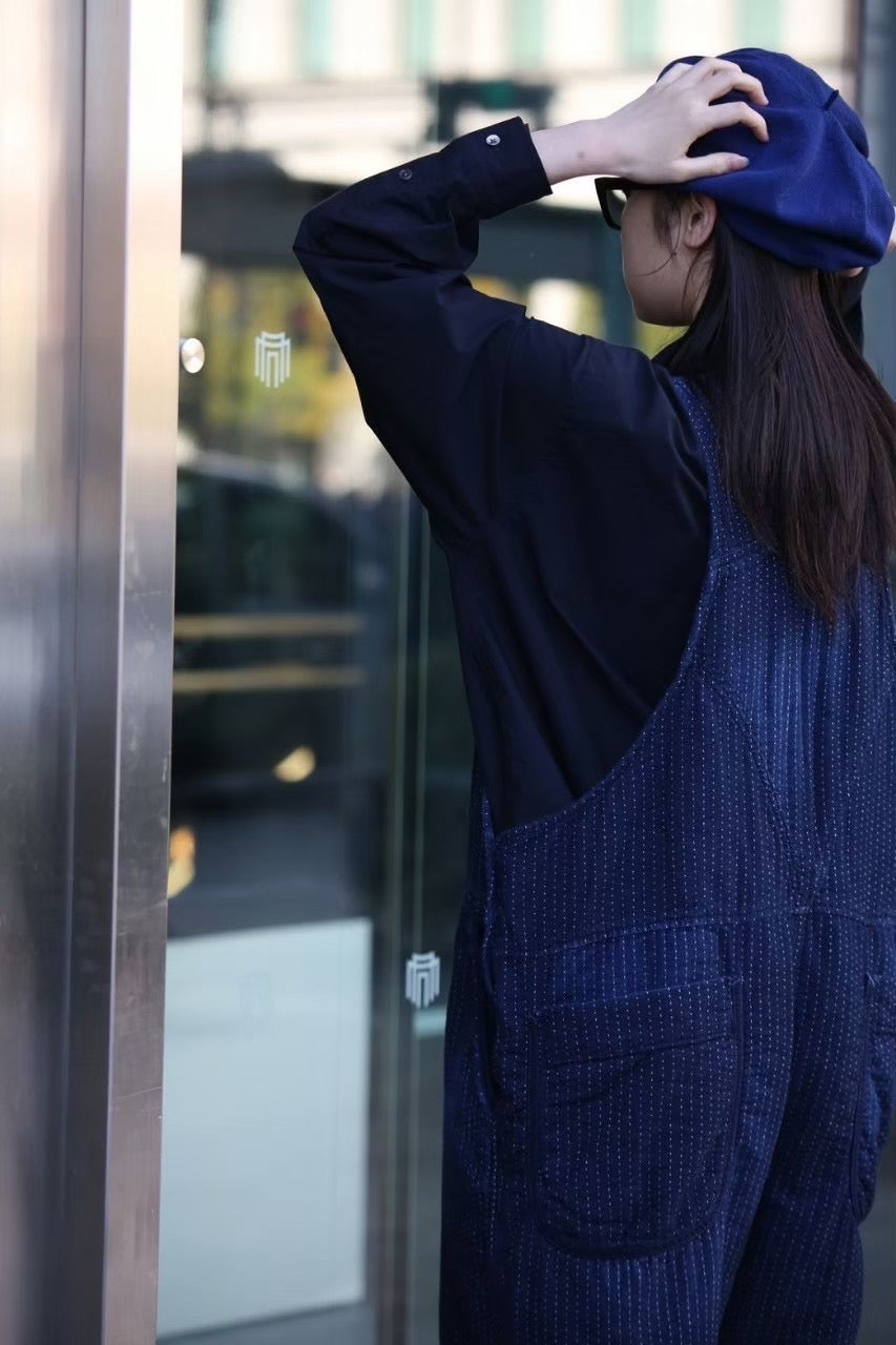 SASHIKO STRIPE OVERALLS WATCH CHAIN ITEM