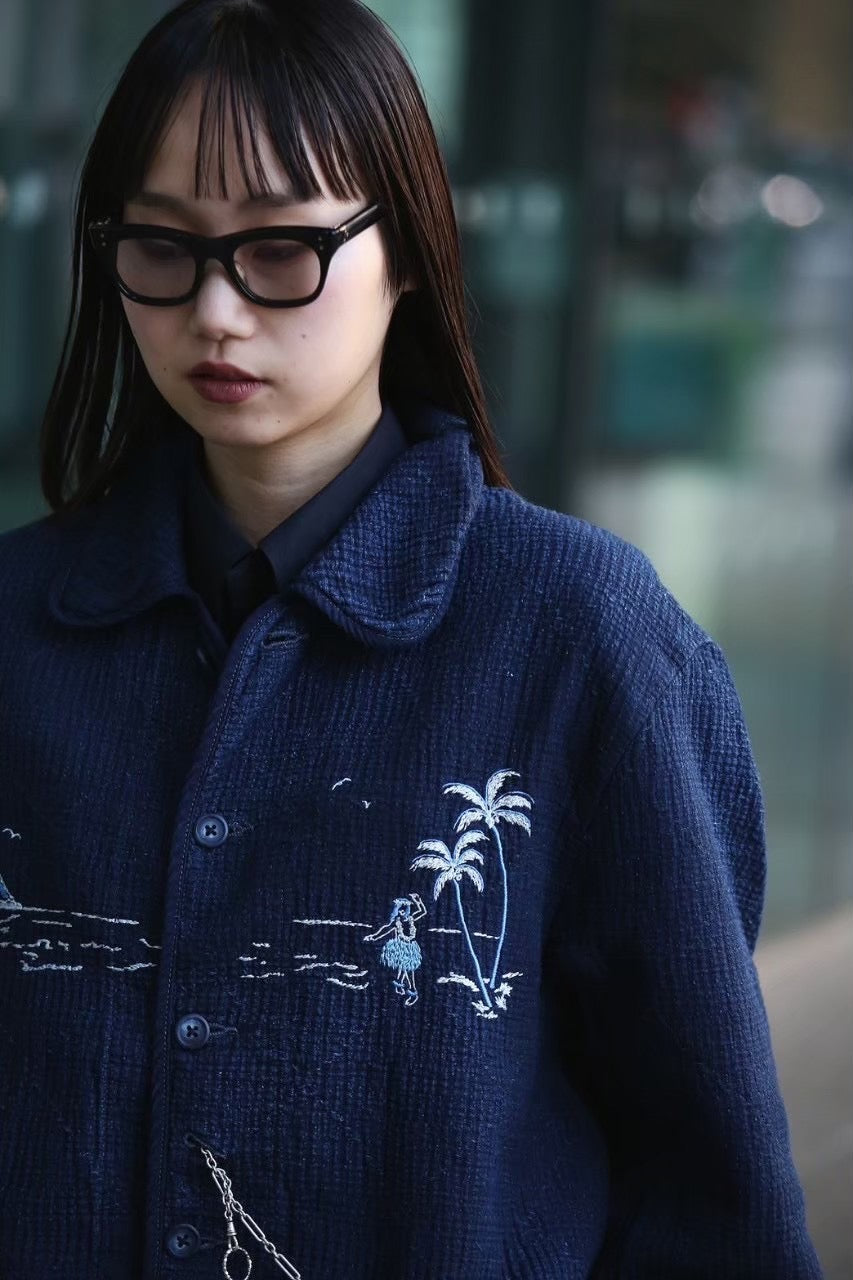 NEW SASHIKO LIGHT OLD HAWAII FRENCH JACKET WATCH CHAIN ITEM