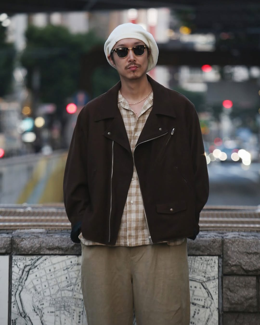 LEATHER SUEDE RIDERS JACKET W/LOVE&PEACE SILVER (ENTREFINO)