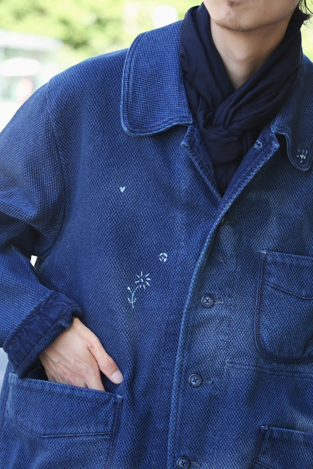 PC KENDO FRENCH JACKET EMBROIDERY (FLOWER) WATCH CHAIN ITEM