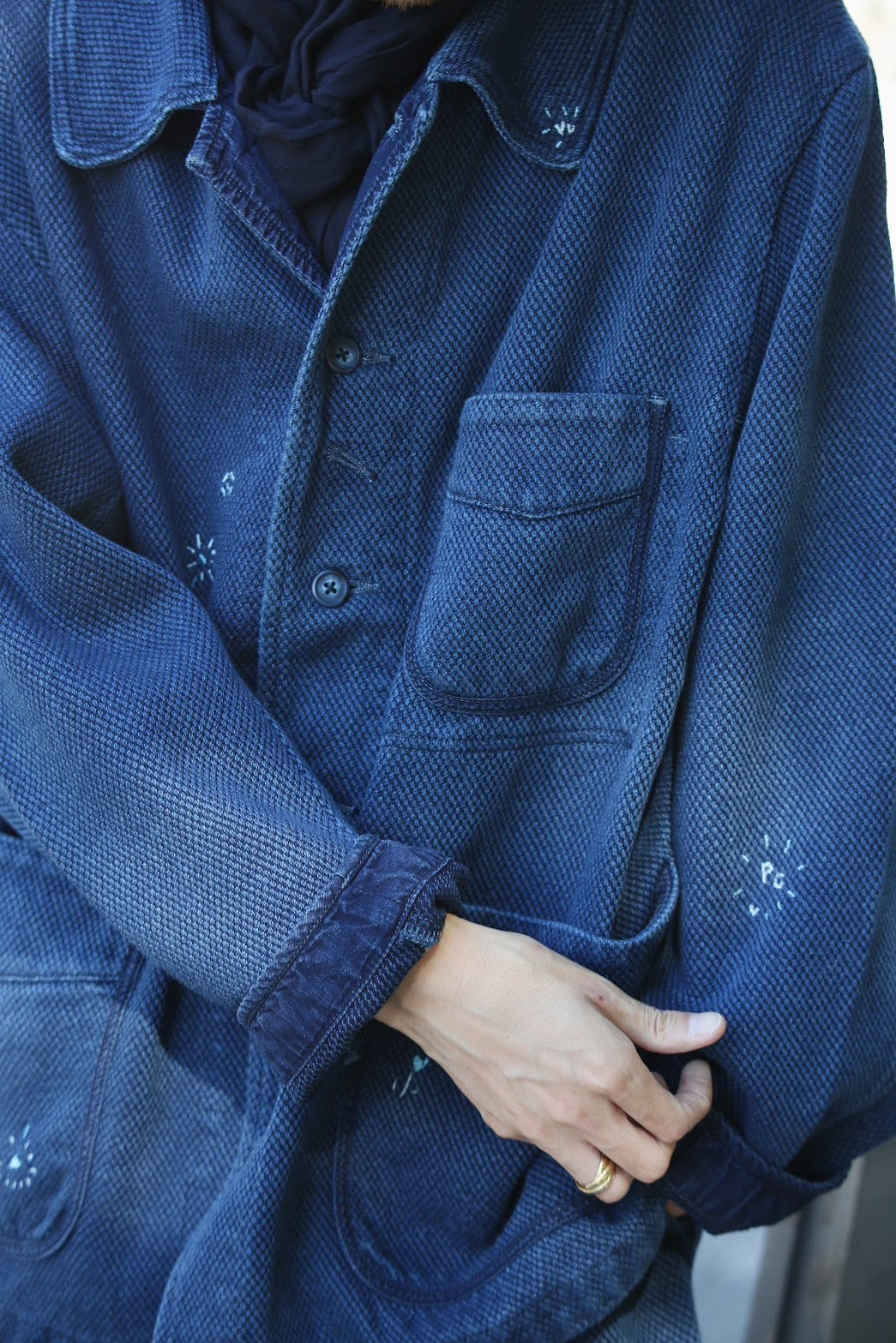 PC KENDO FRENCH JACKET EMBROIDERY (FLOWER) WATCH CHAIN ITEM