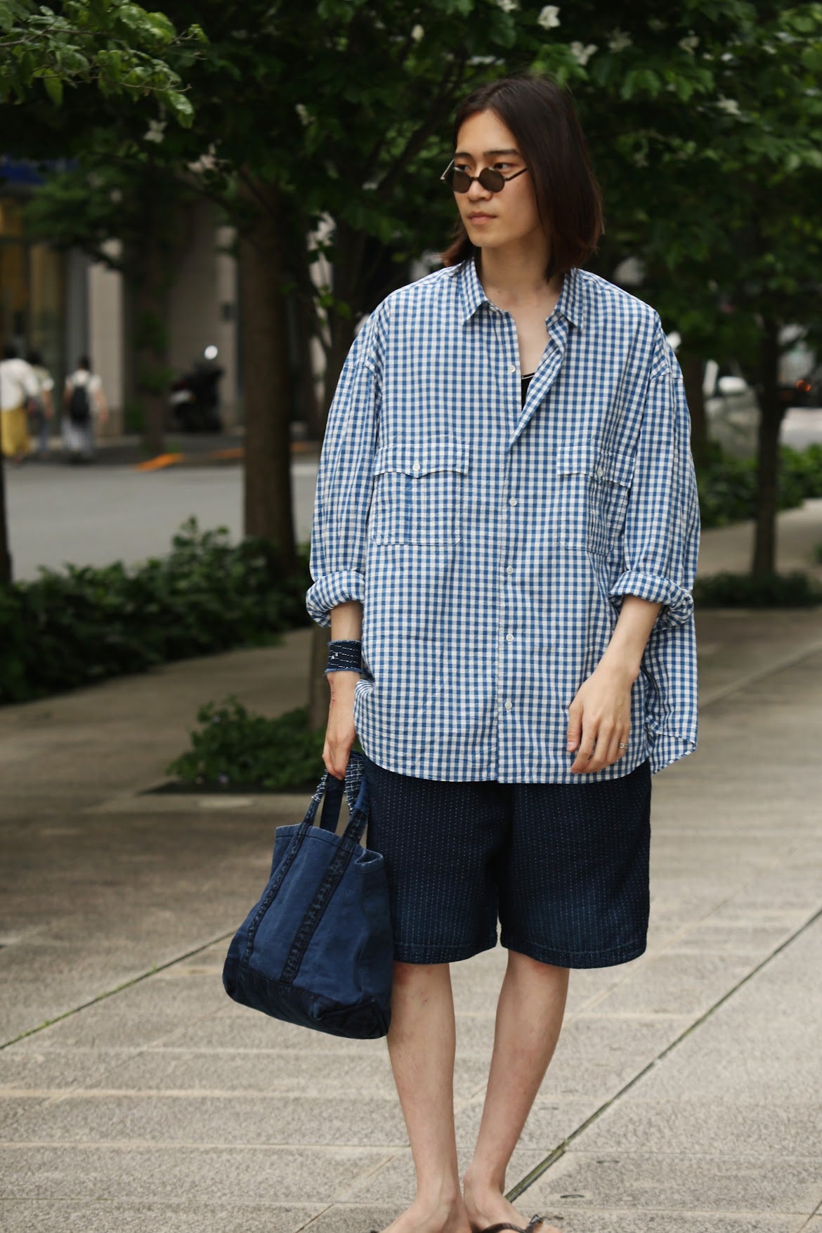 ROLL UP GINGHAM CHECK SHIRT