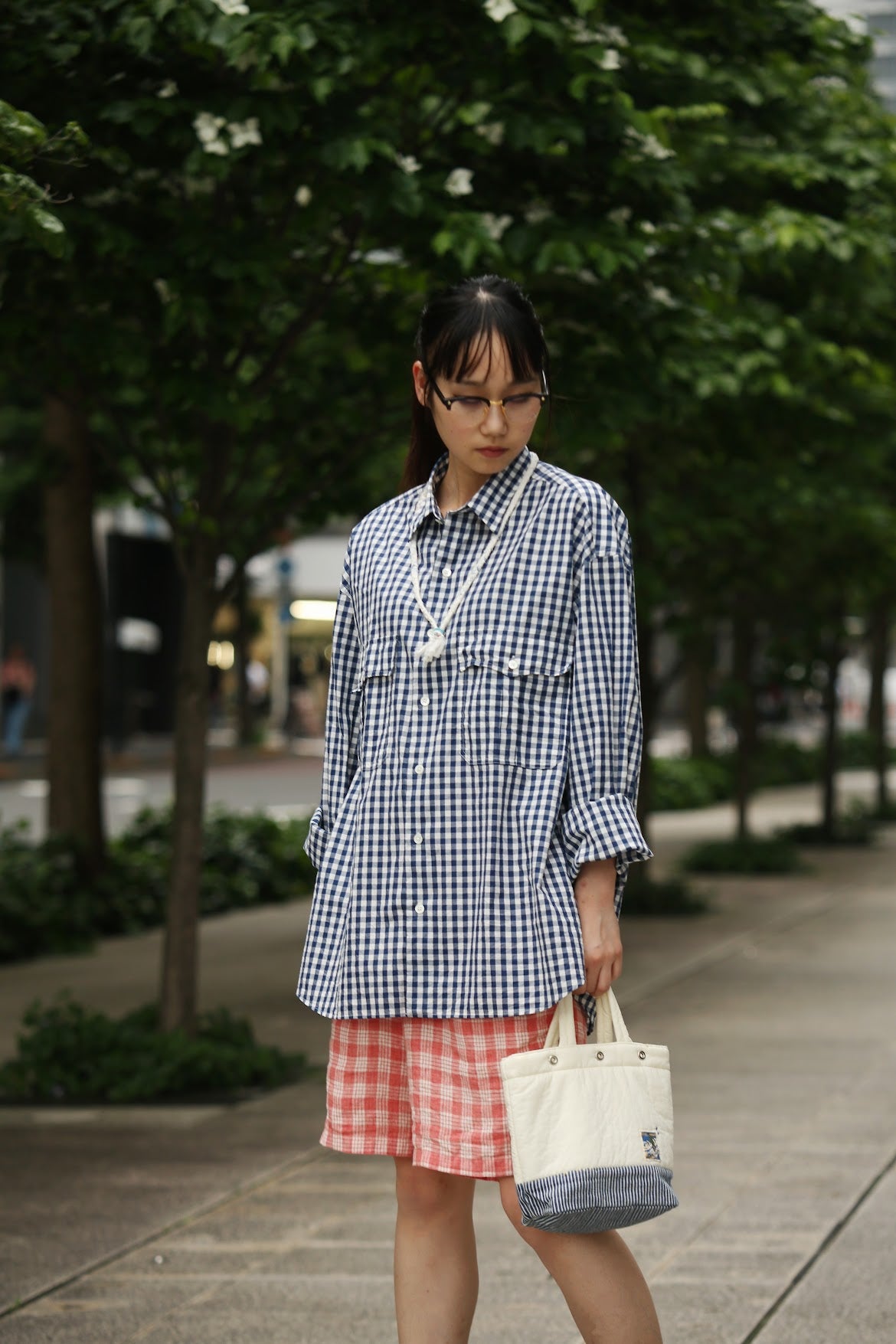 ROLL UP GINGHAM CHECK SHIRT