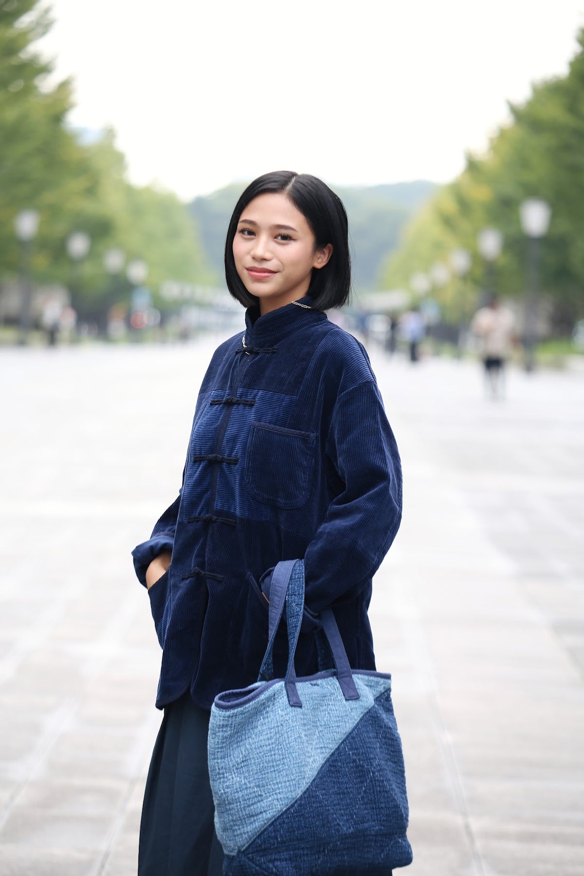 CORDUROY CHINESE JACKET HYBRID WATCH CHAIN ITEM