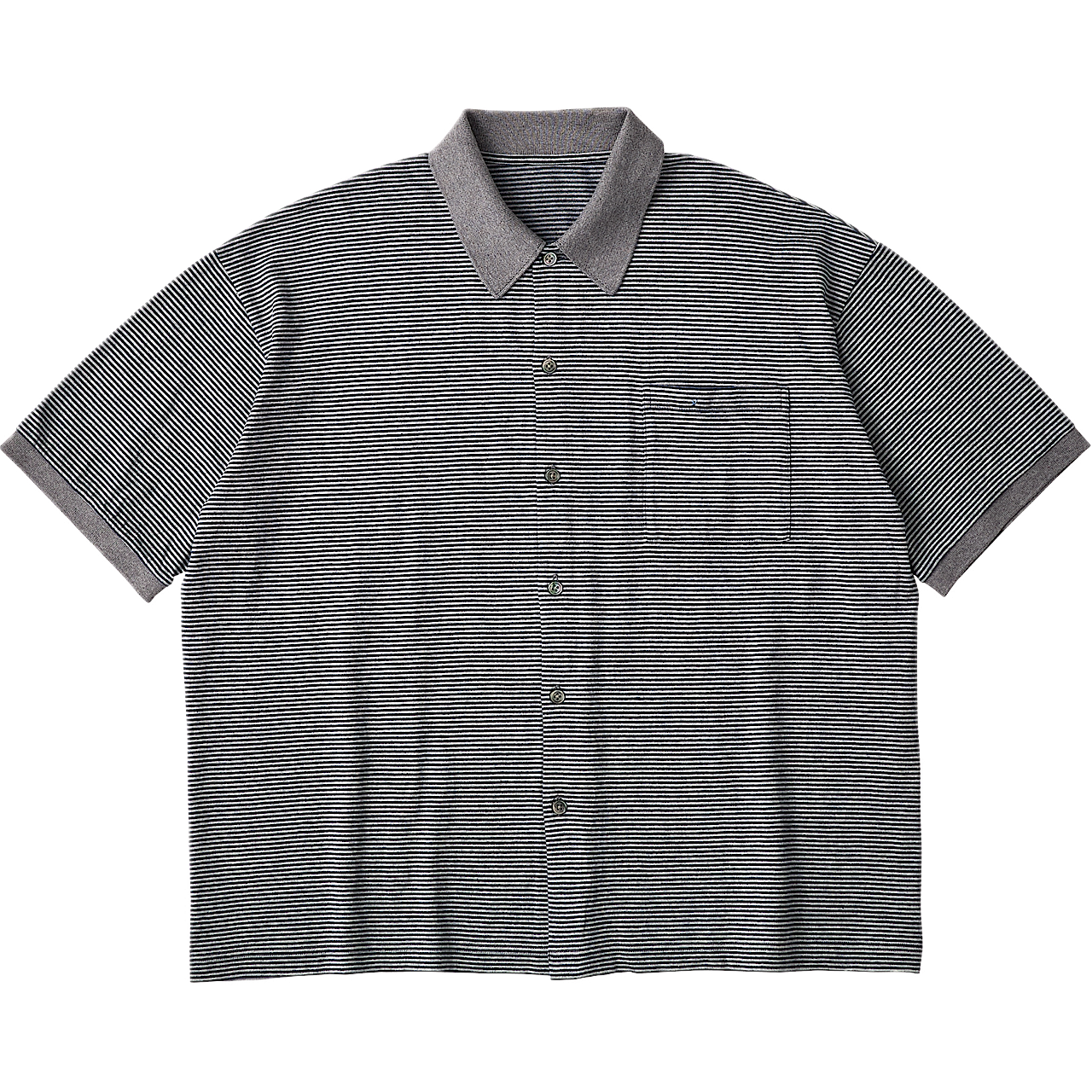 H/W BEATNIK BORDER OPEN POLO SHIRT