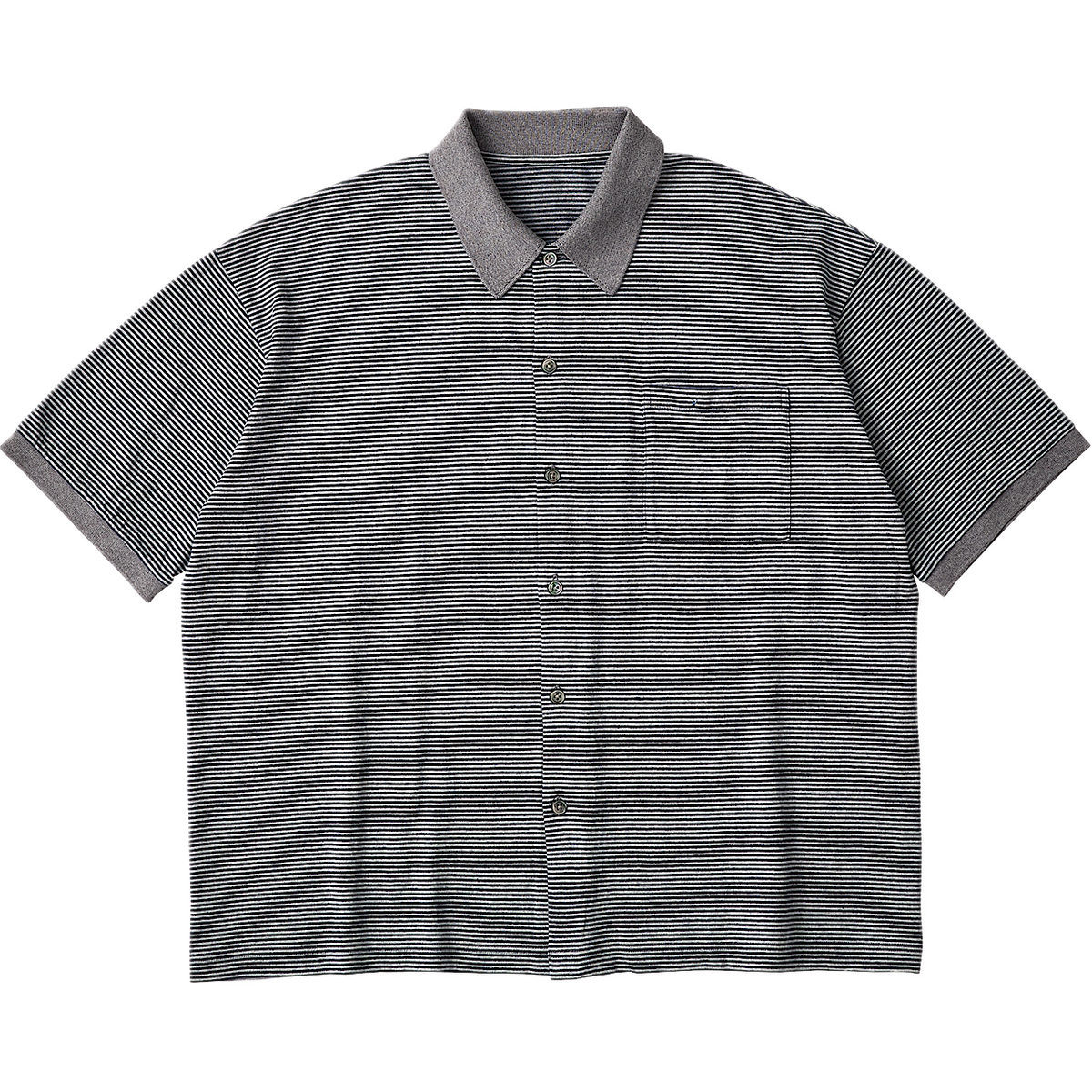 H/W BEATNIK BORDER OPEN POLO SHIRT
